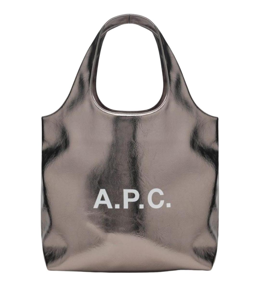 A.P.C. Серая сумка тоут из искусственной кожи, фото 1