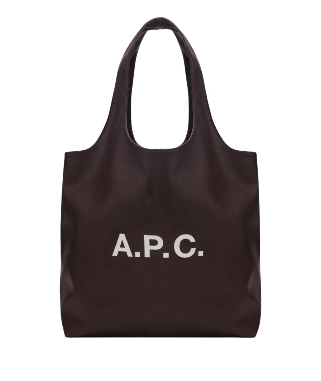 A.P.C. Коричневая сумка тоут из искусственной кожи, фото 1
