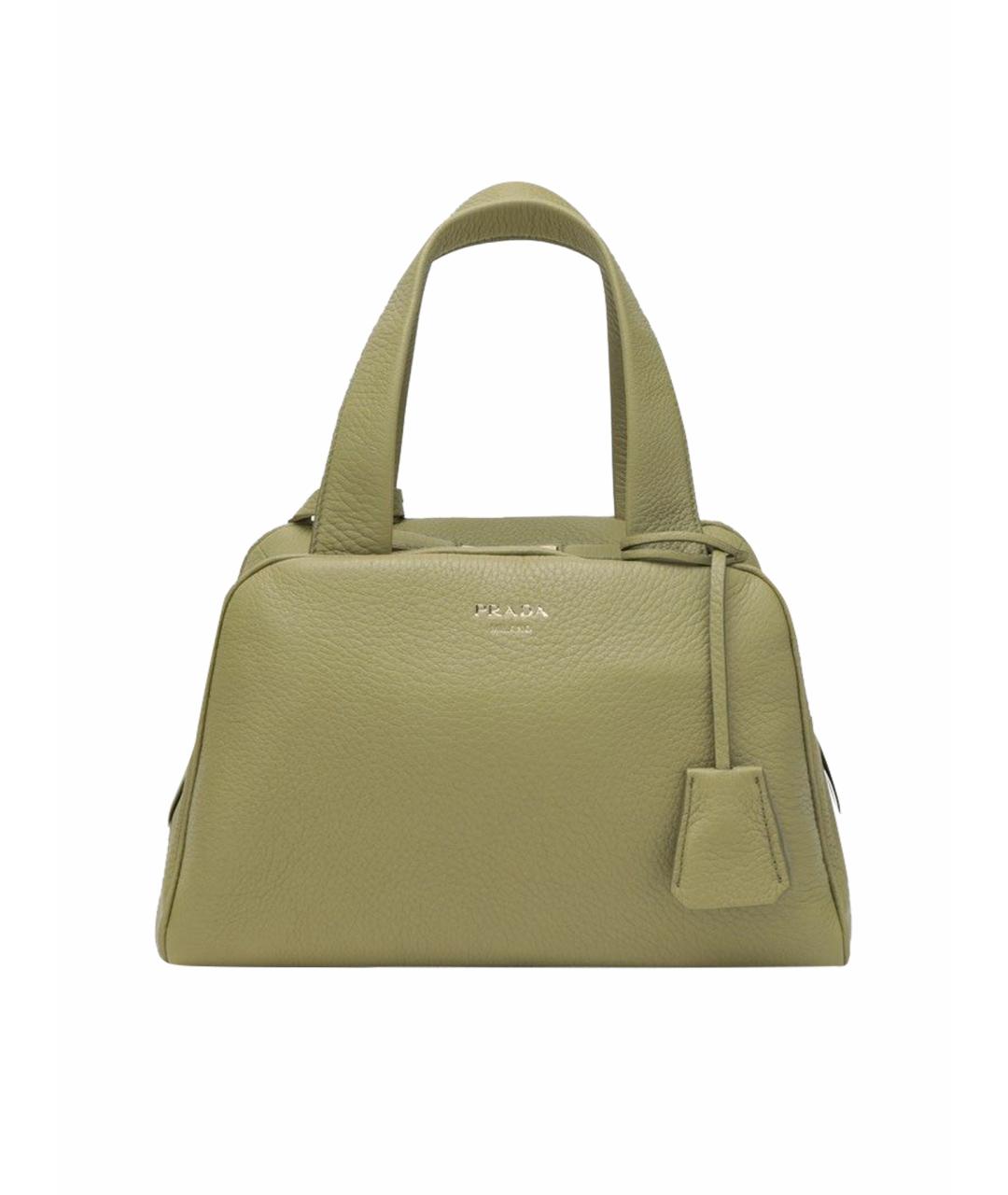 PRADA Зеленая кожаная сумка тоут, фото 1