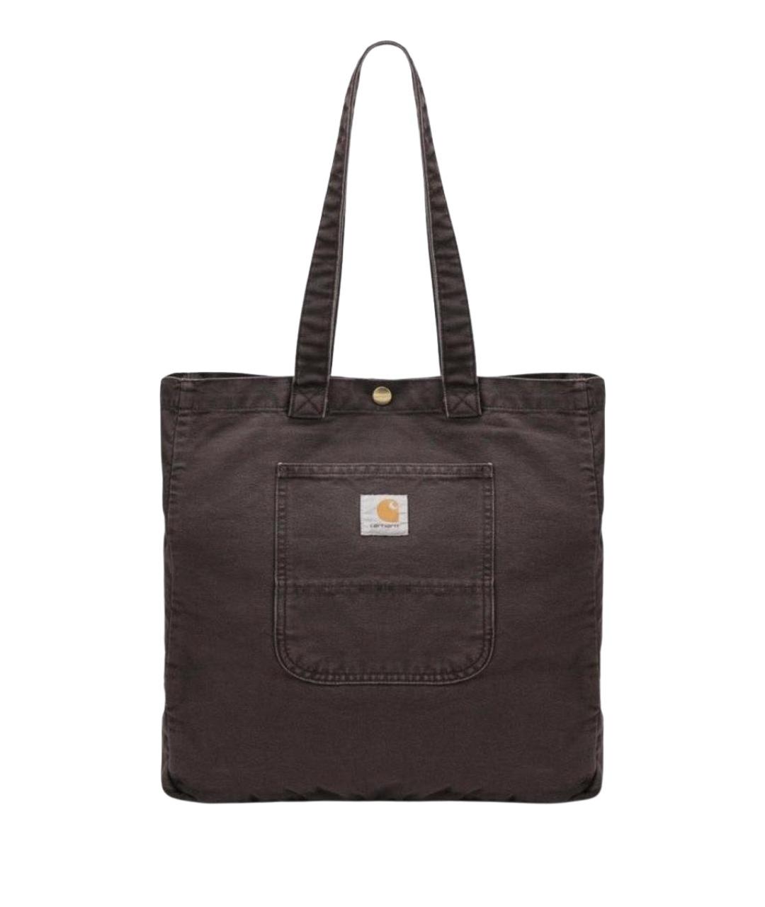 CARHARTT WIP Коричневая хлопковая сумка тоут, фото 1