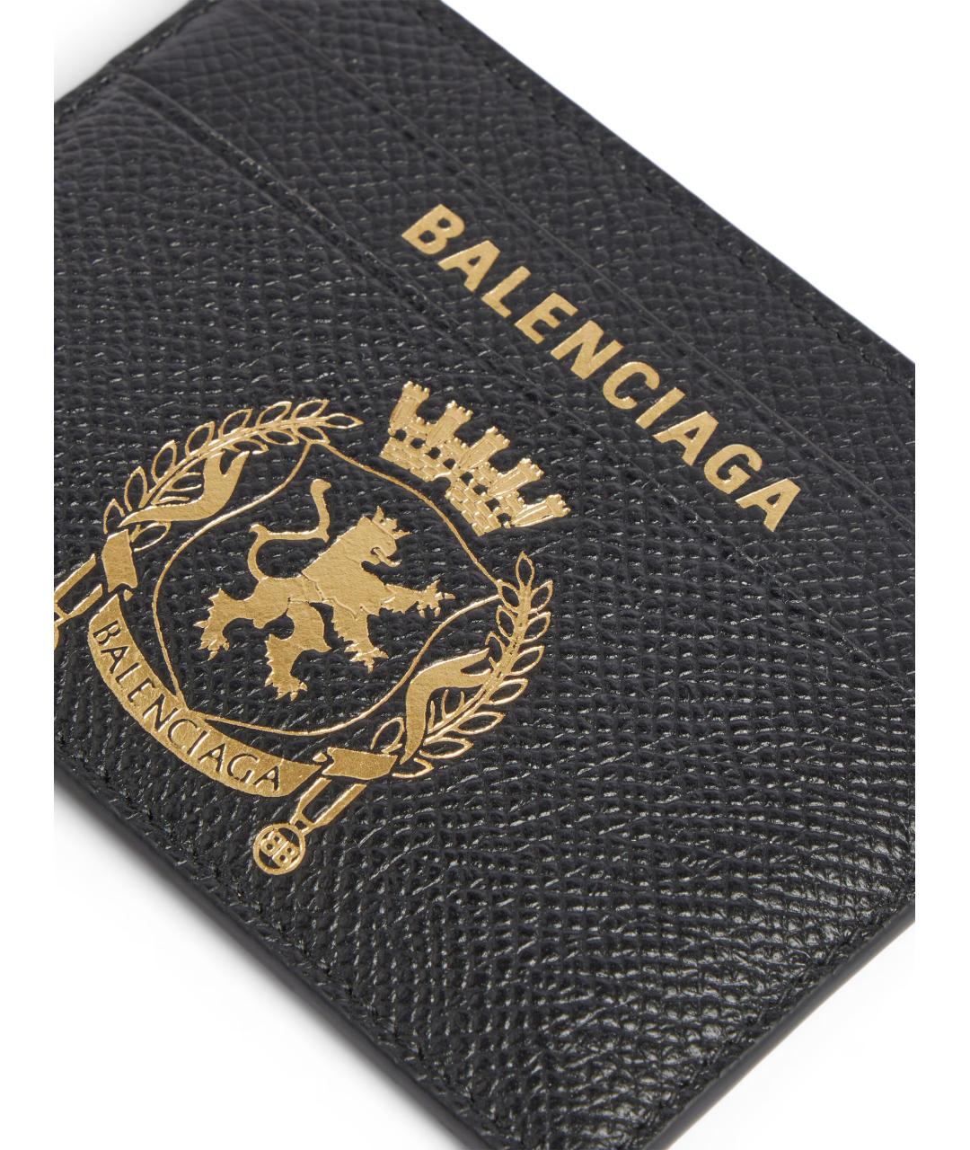 BALENCIAGA Черный кожаный кардхолдер, фото 4
