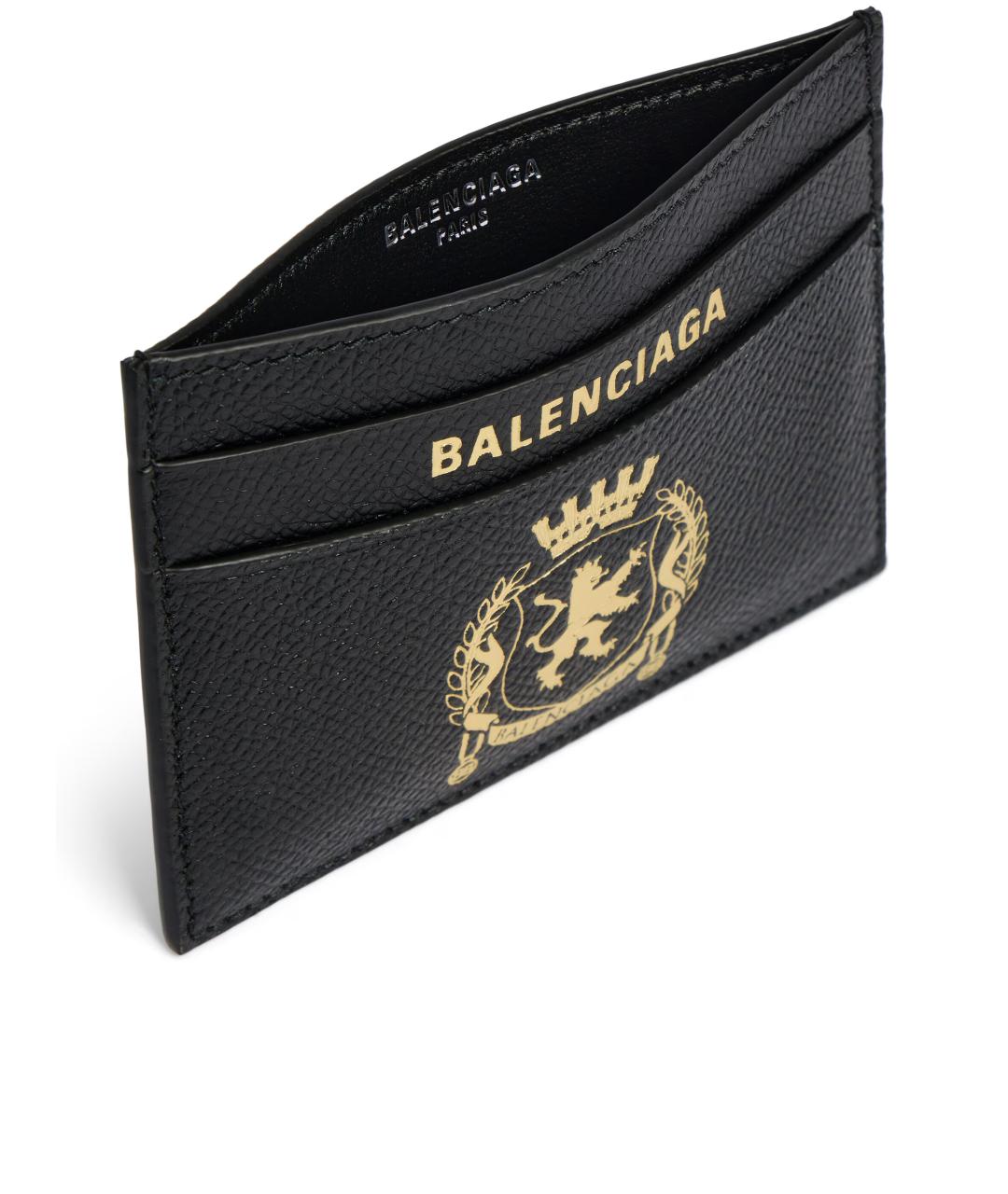 BALENCIAGA Черный кожаный кардхолдер, фото 3