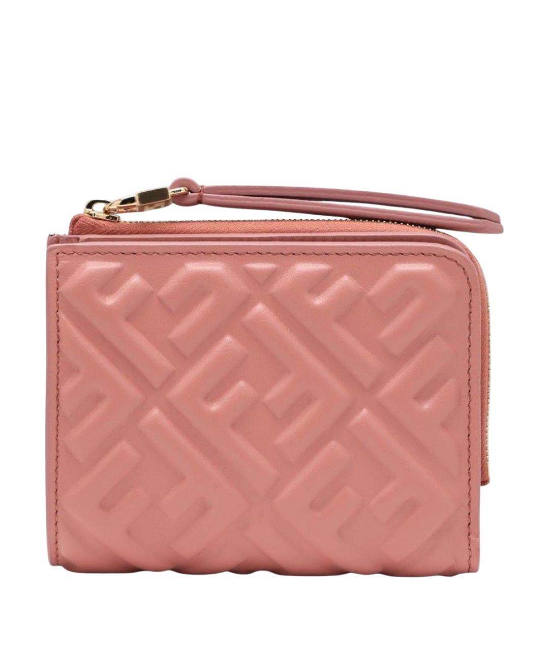 FENDI Розовый кожаный кошелек, фото 1