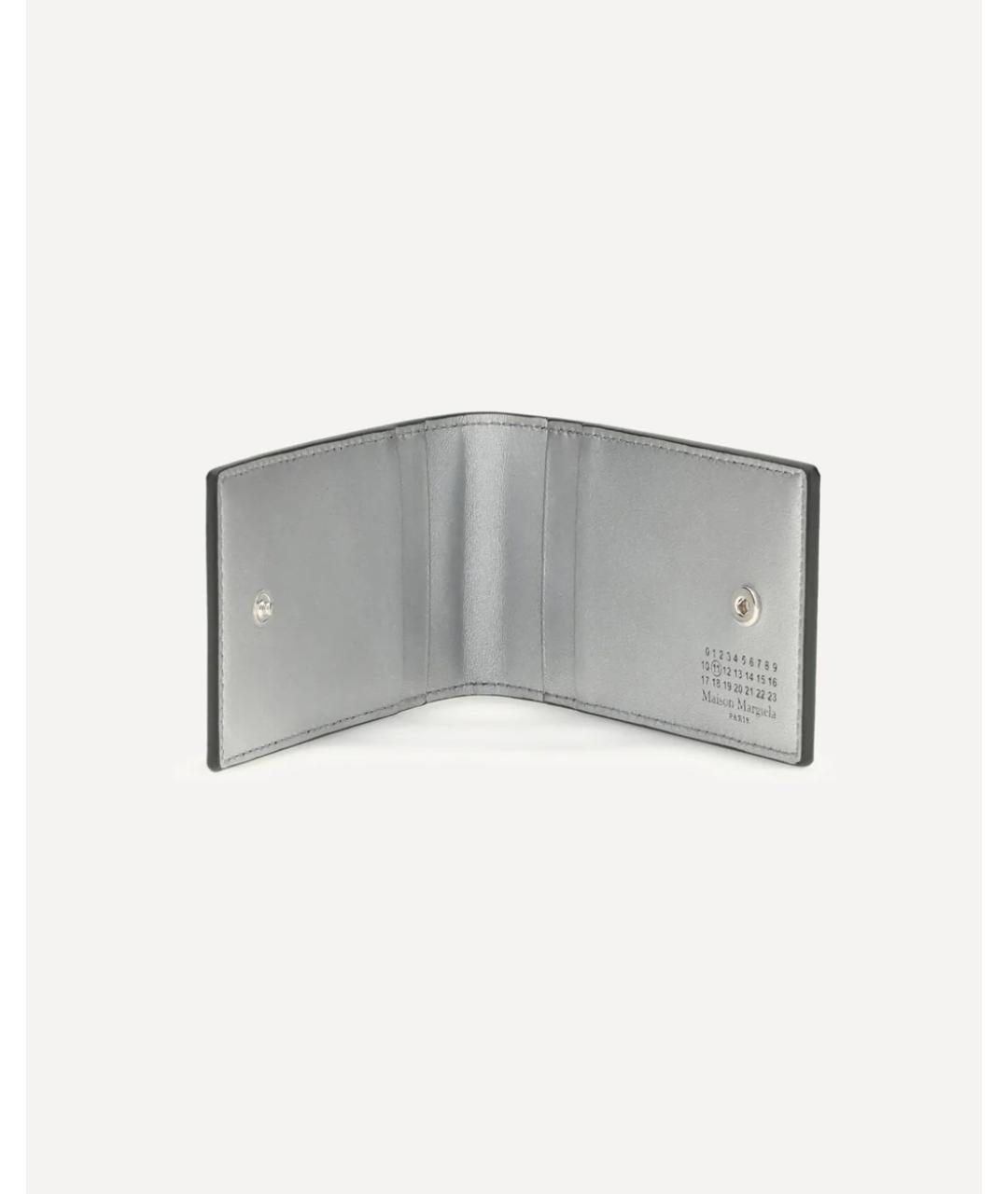 MAISON MARGIELA Черный кожаный кошелек, фото 3