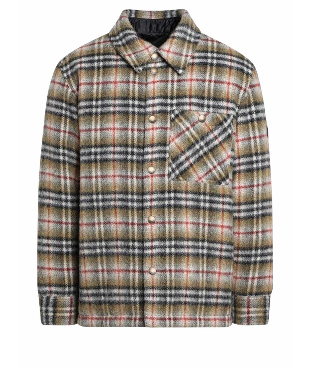 BURBERRY Бежевая шерстяная кэжуал рубашка, фото 1