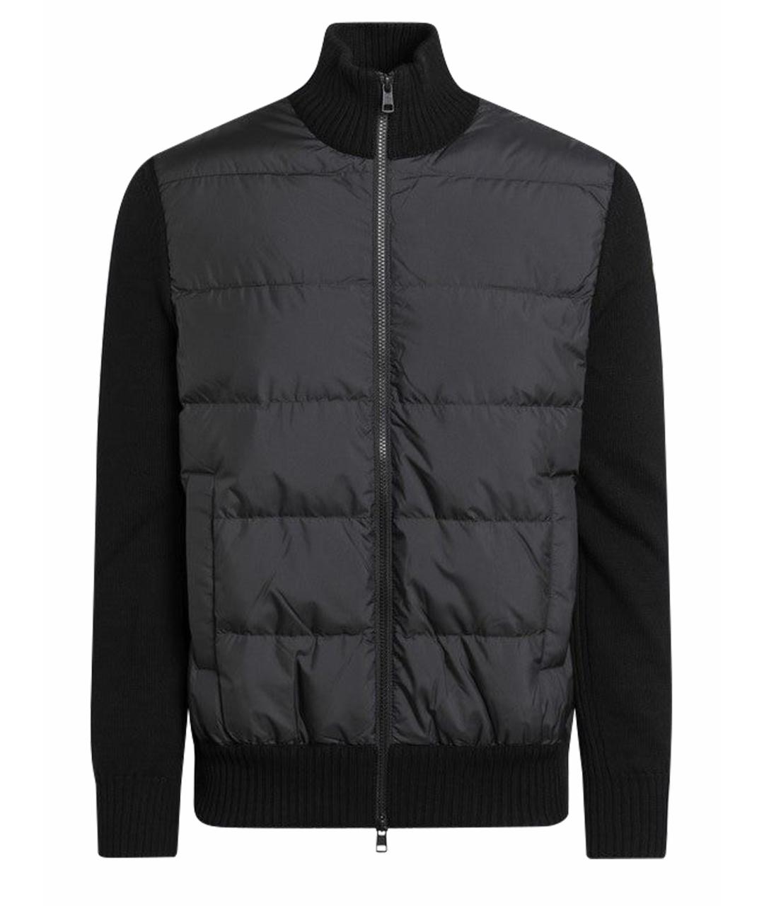 MONCLER Черный полиэстеровый кардиган, фото 1