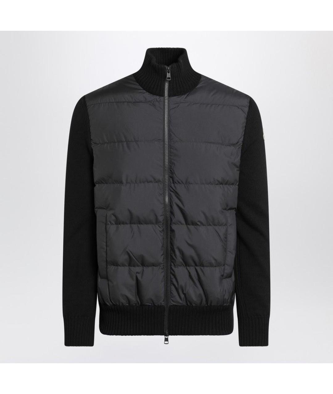 MONCLER Черный полиэстеровый кардиган, фото 3