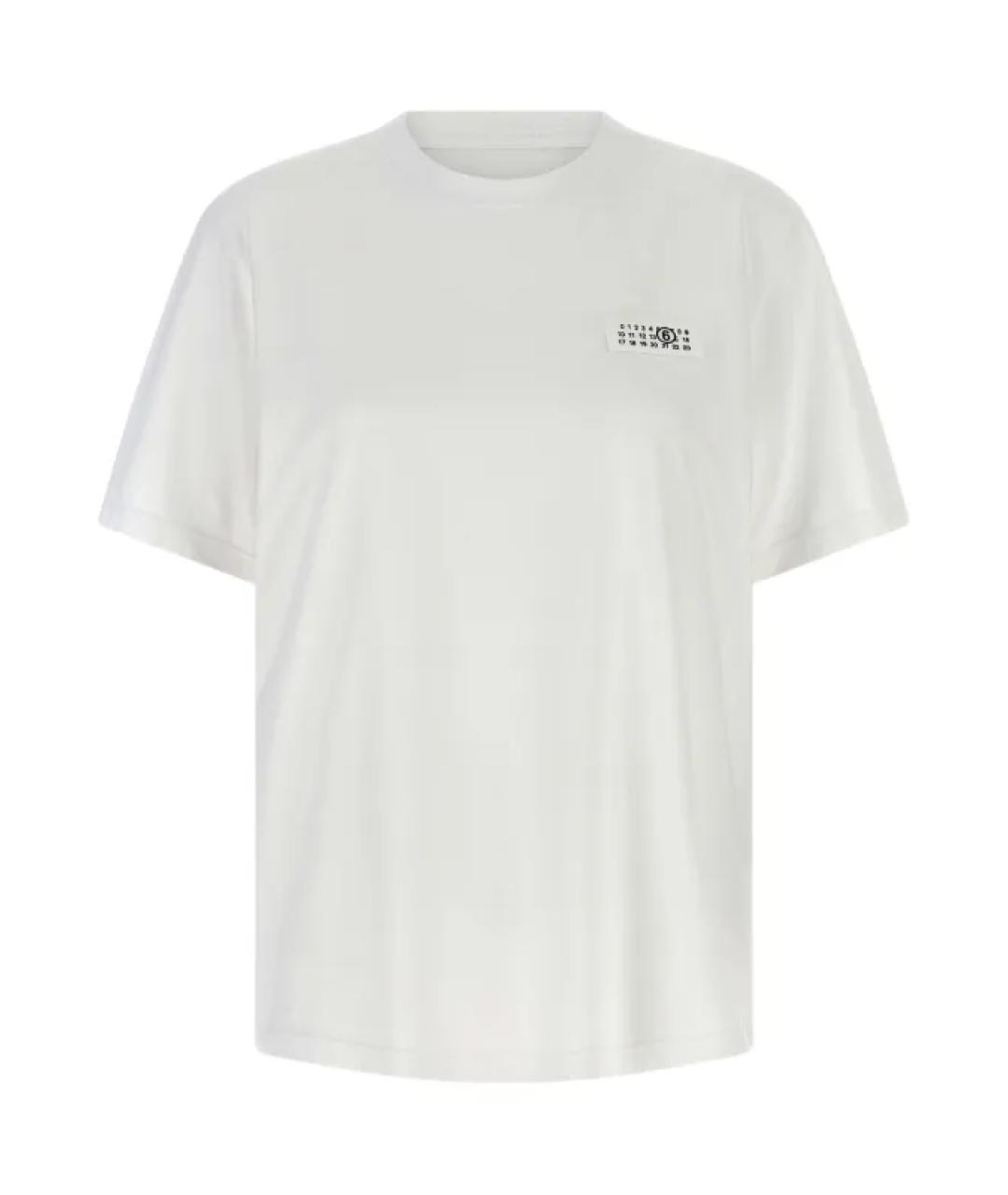 MM6 MAISON MARGIELA Белая хлопковая футболка, фото 1