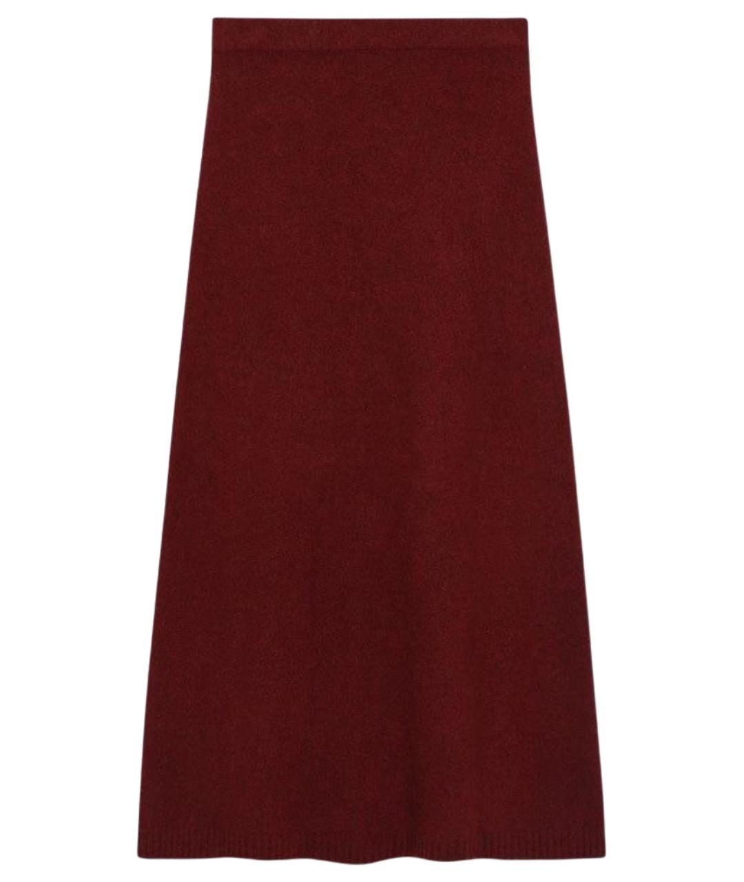 MAX MARA Коричневая кашемировая юбка миди, фото 2