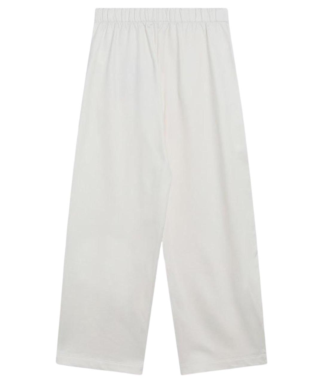 MAX MARA Белые шелковые прямые брюки, фото 2