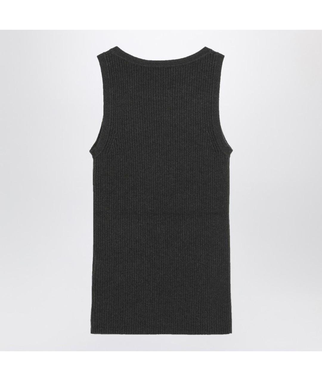 'S MAX MARA Черная шерстяная майка, фото 3