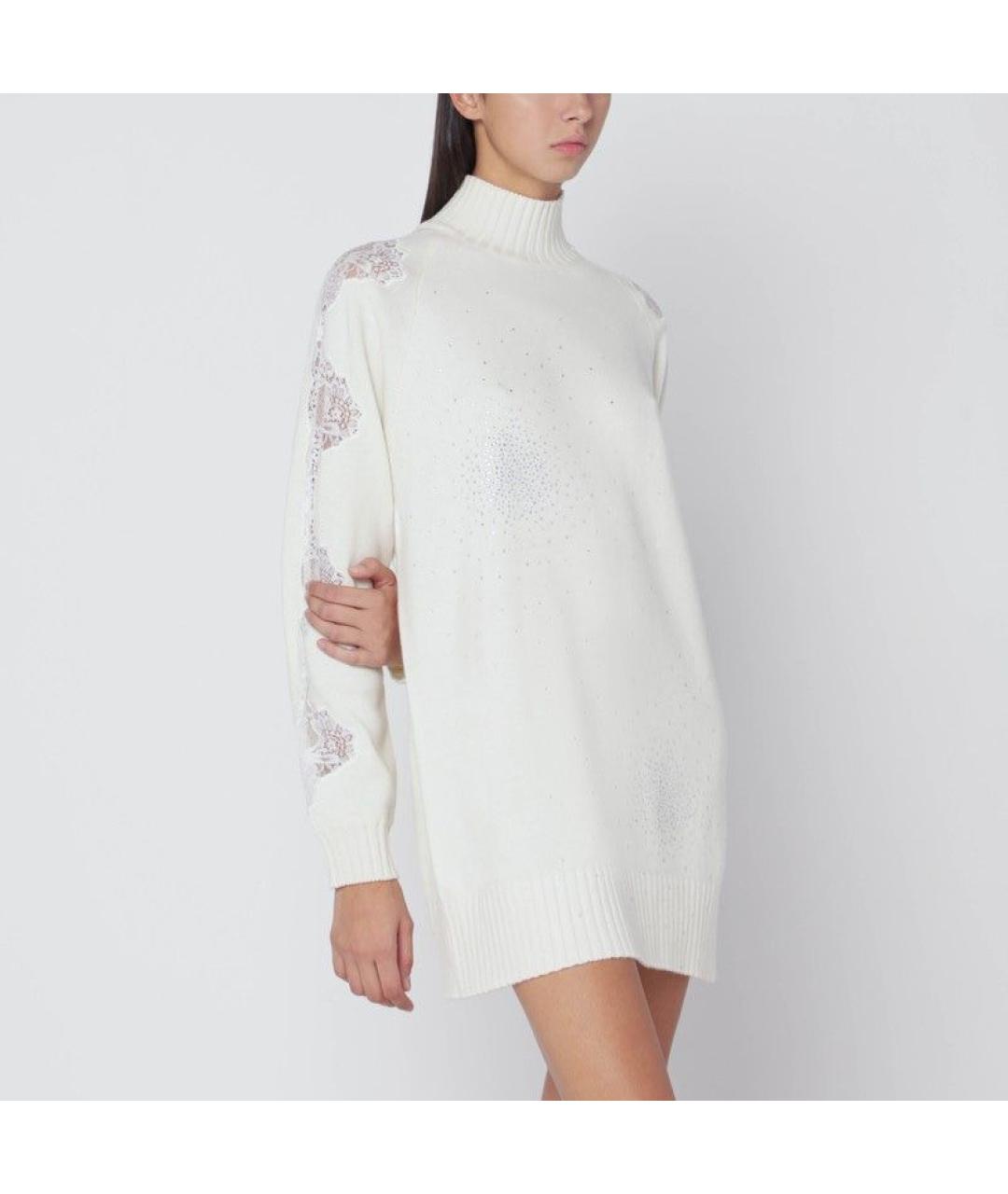 GIUSEPPE DI MORABITO Белое шерстяное повседневное платье, фото 3