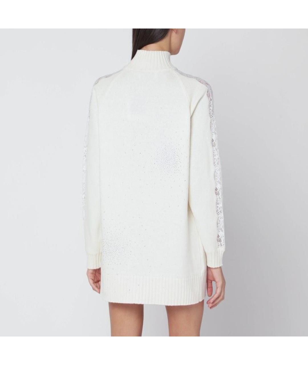 GIUSEPPE DI MORABITO Белое шерстяное повседневное платье, фото 5
