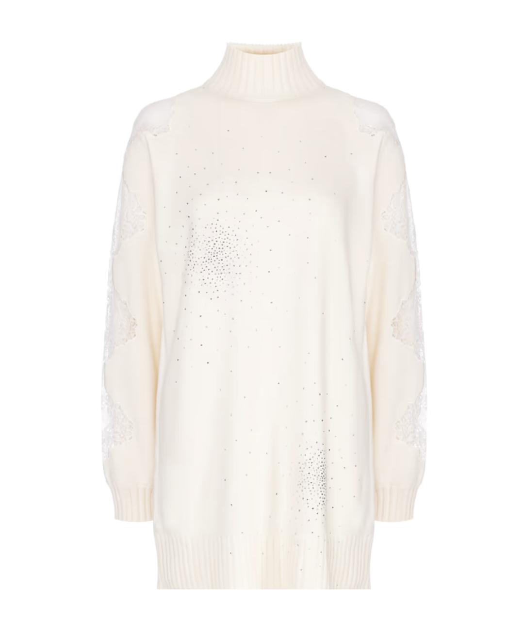 GIUSEPPE DI MORABITO Белое шерстяное повседневное платье, фото 1