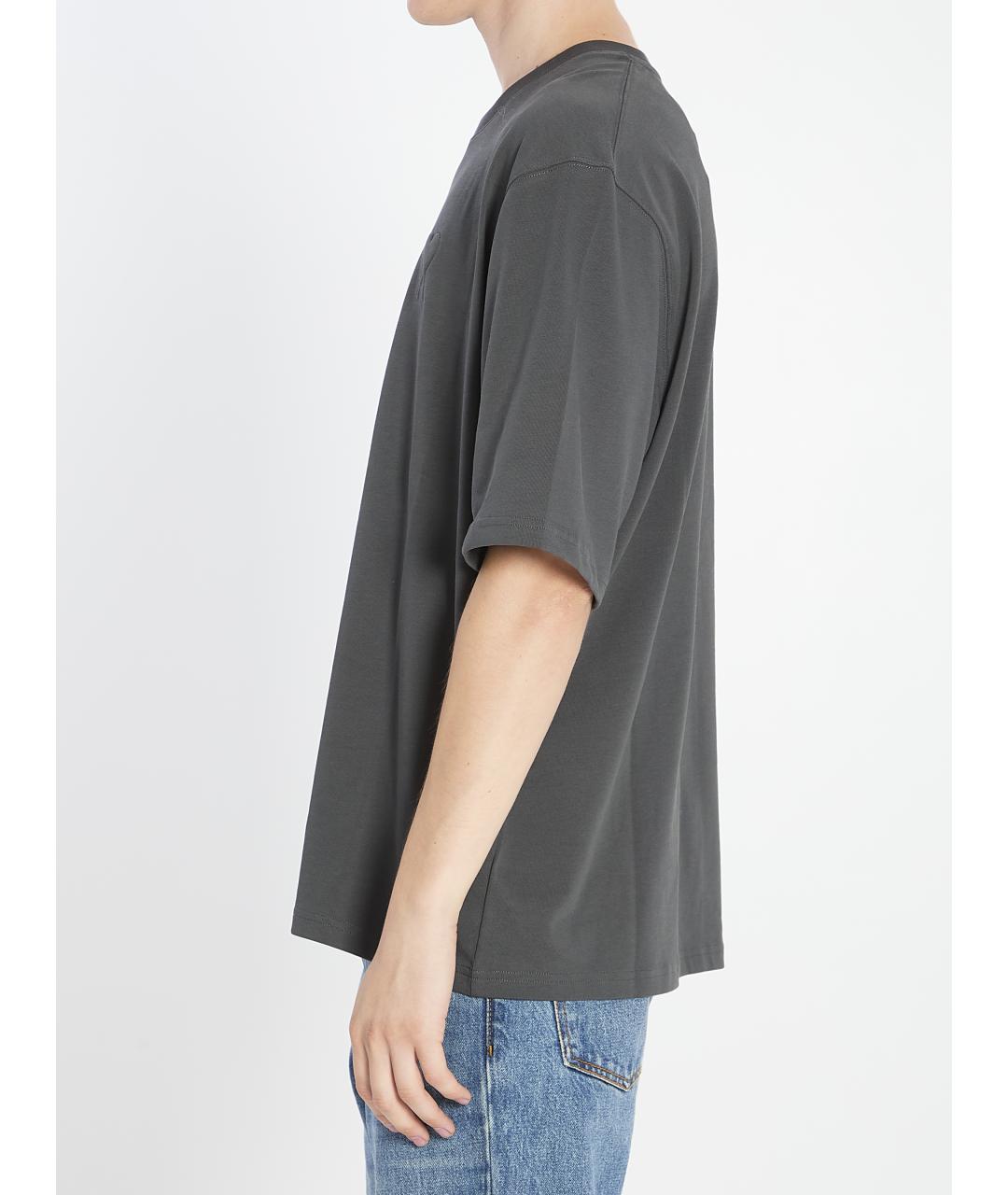 Ami Paris Серая хлопковая футболка, фото 4