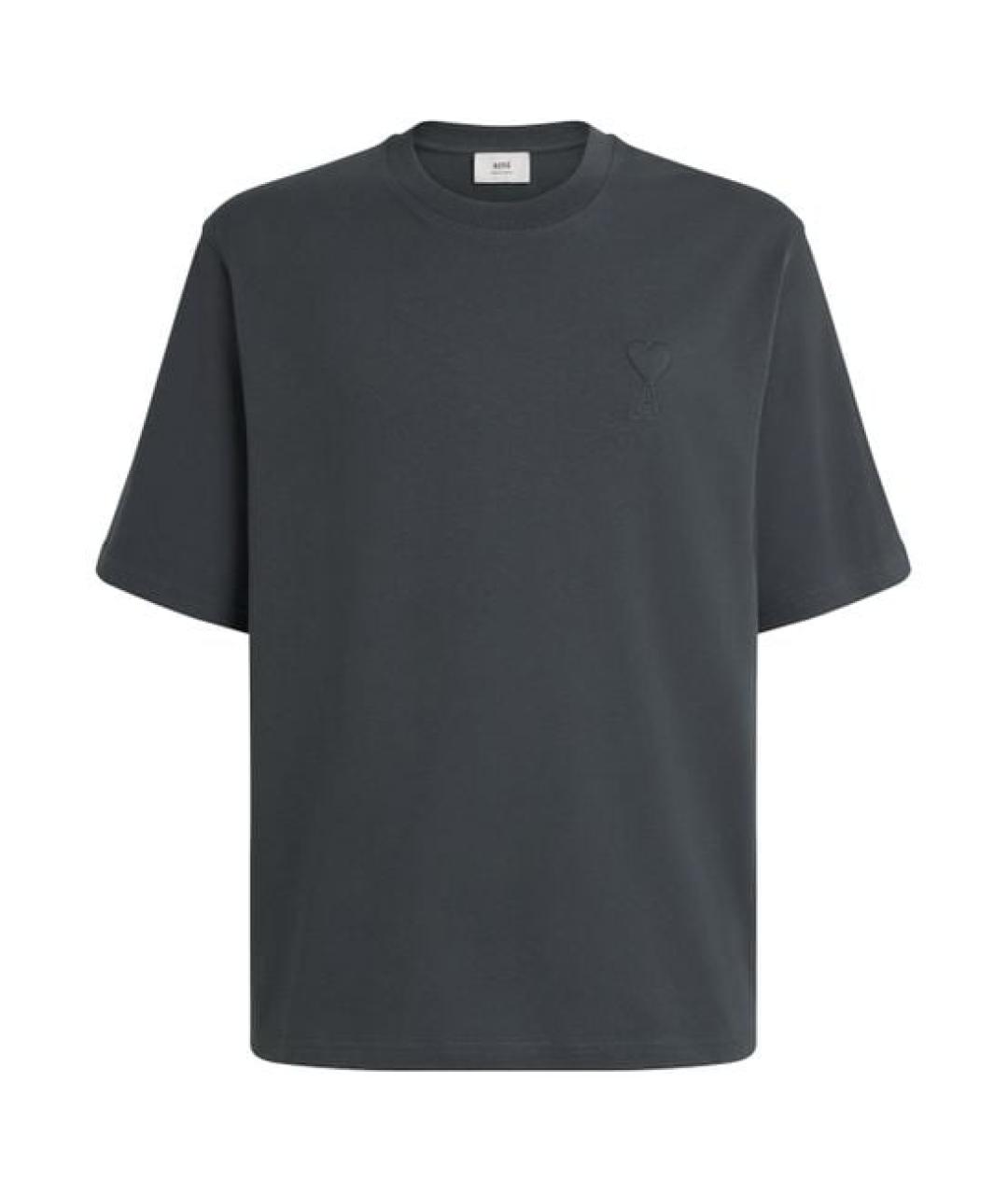 Ami Paris Серая хлопковая футболка, фото 1