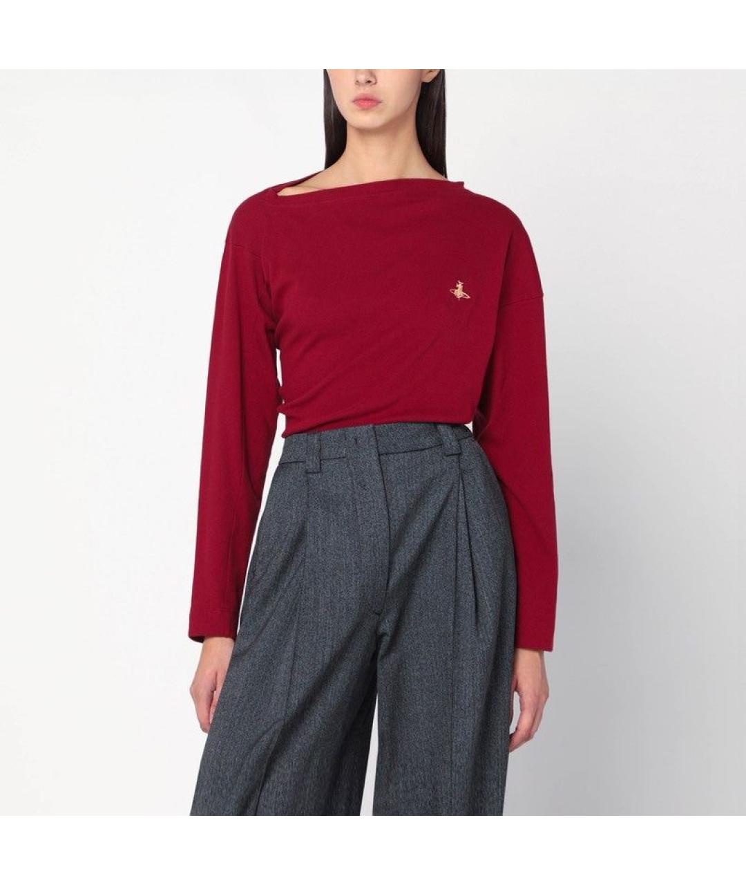 VIVIENNE WESTWOOD Красная хлопковая футболка, фото 2