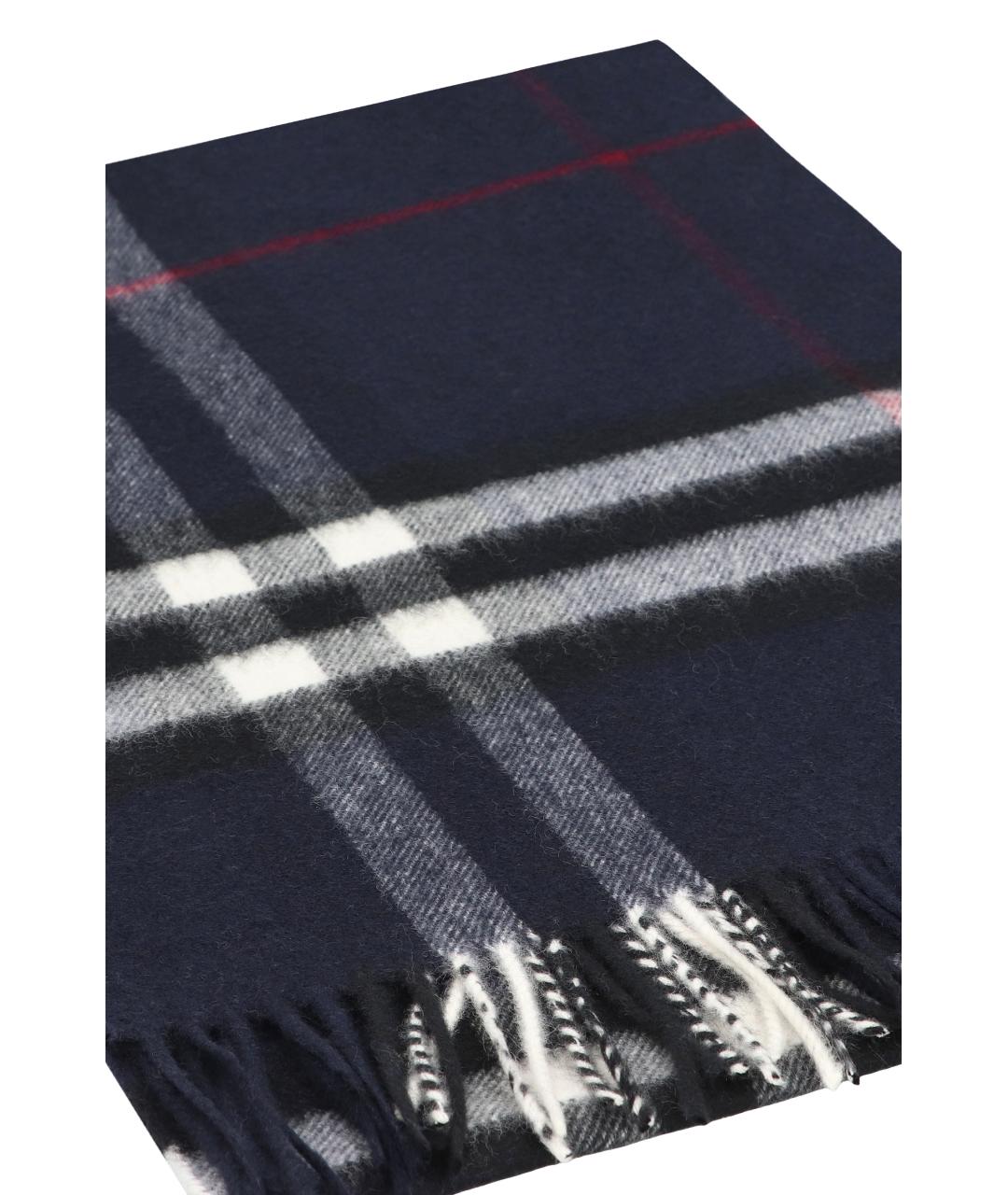 BURBERRY Темно-синий кашемировый шарф, фото 3