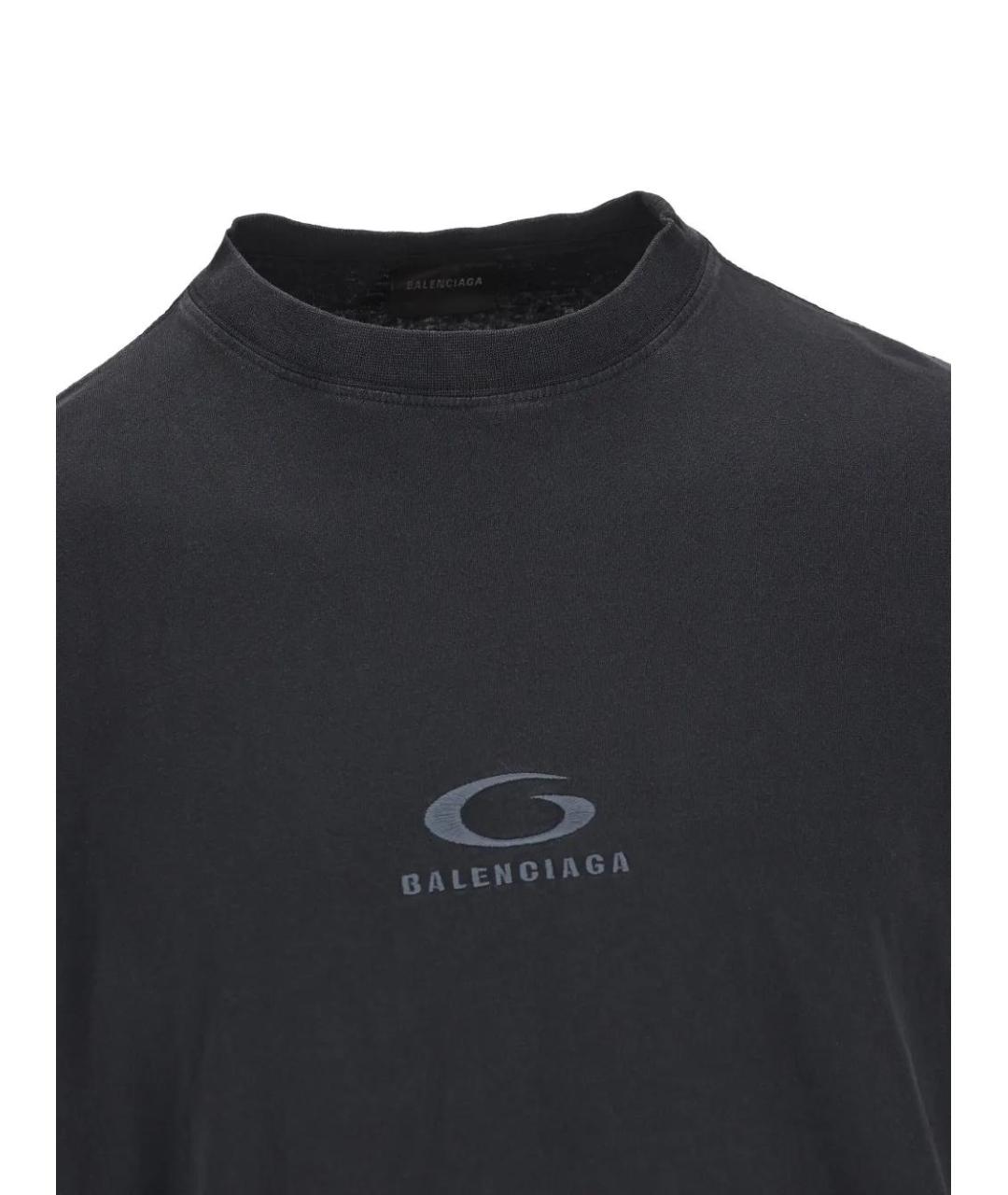 BALENCIAGA Черная футболка, фото 3