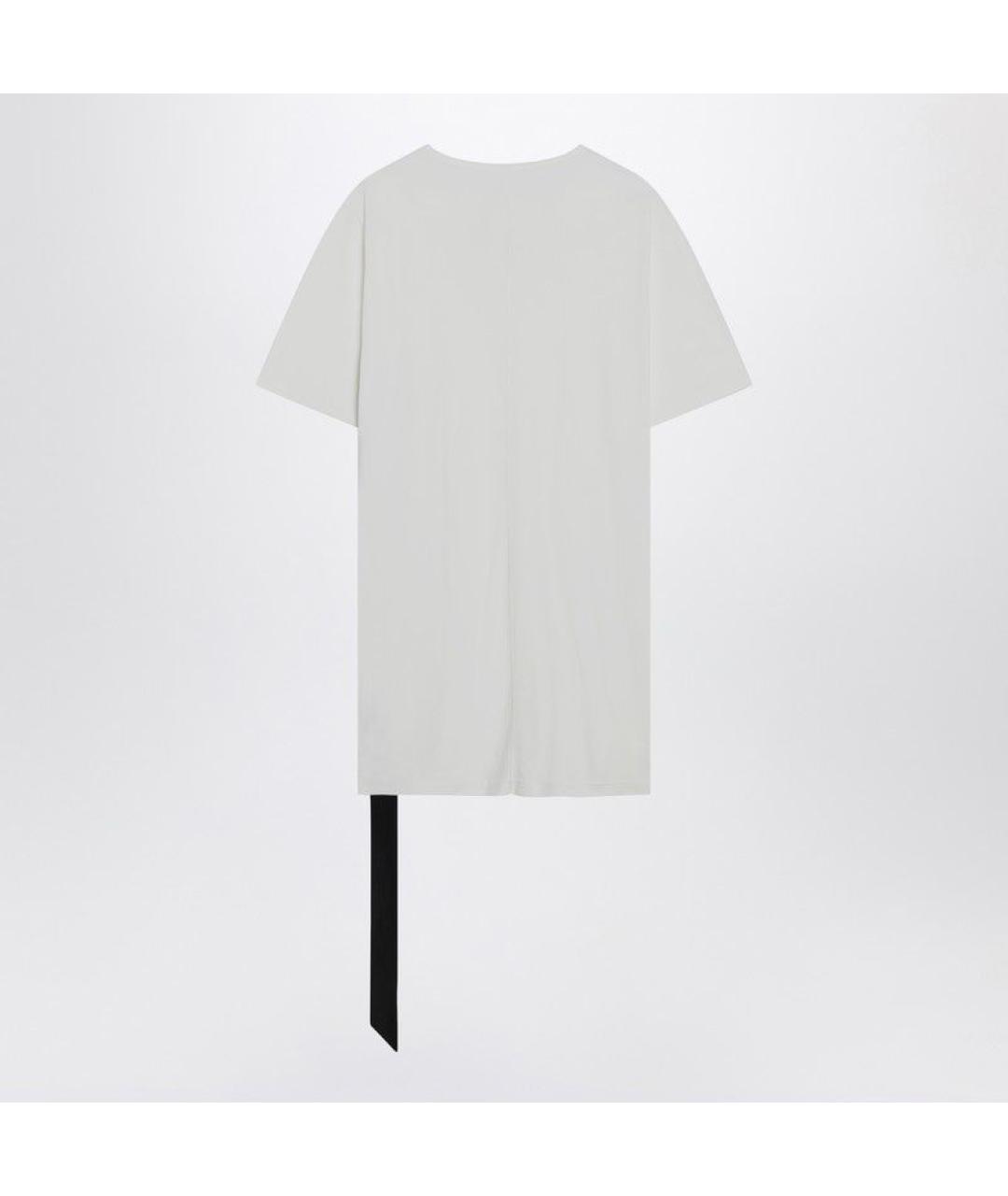 RICK OWENS DRKSHDW Белая хлопковая футболка, фото 2