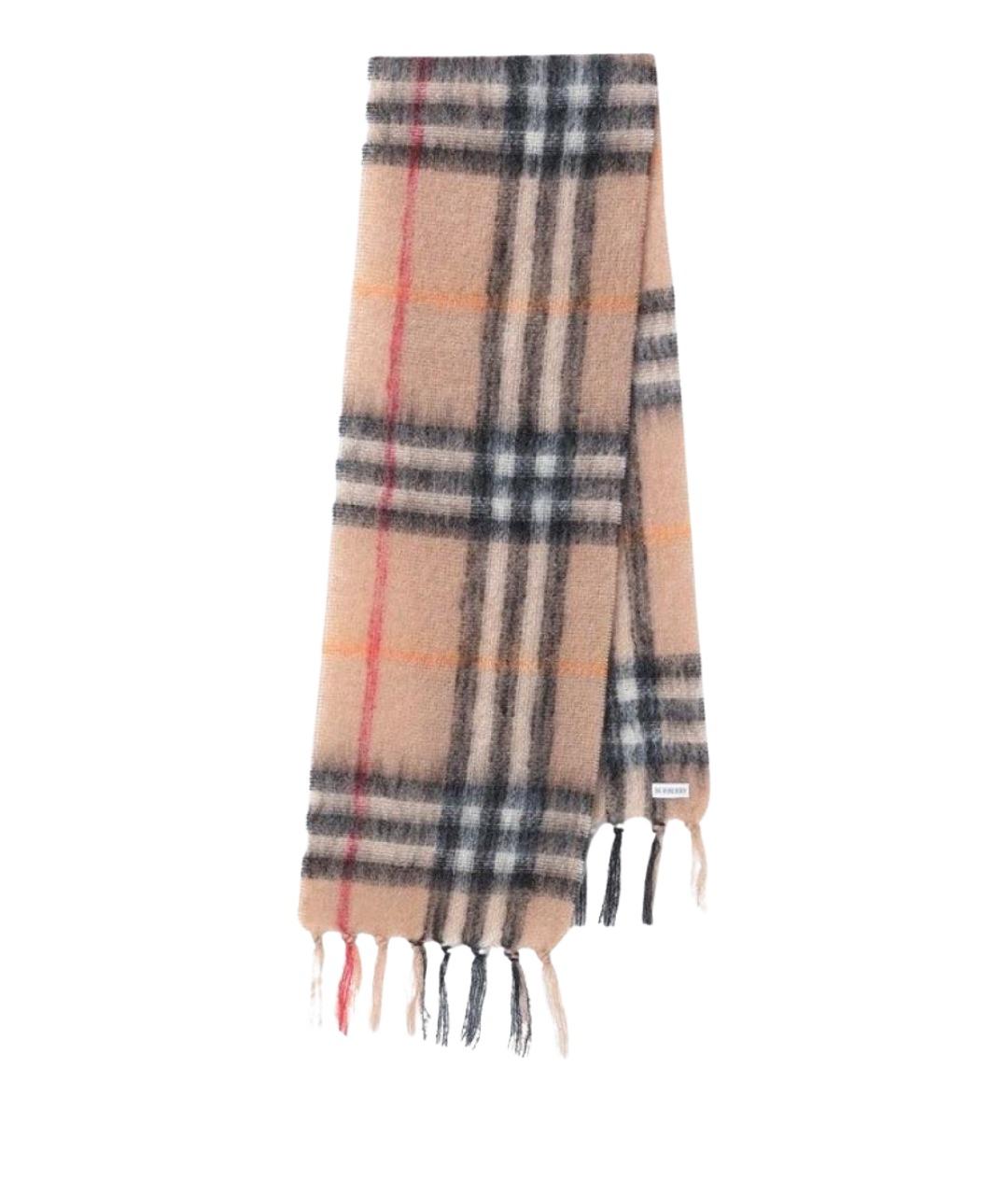 BURBERRY Бежевый шерстяной шарф, фото 1
