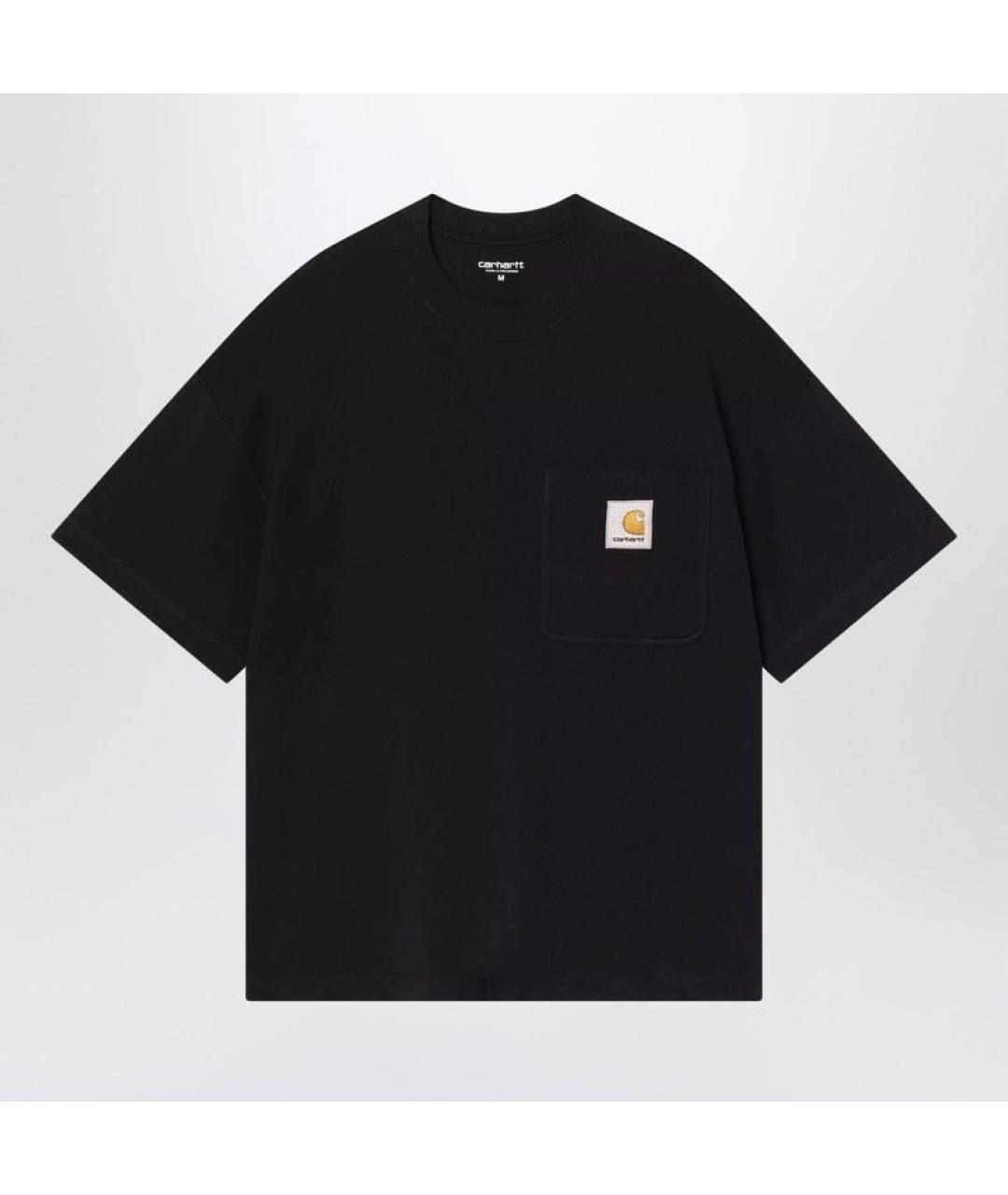 CARHARTT WIP Черная хлопковая футболка, фото 3