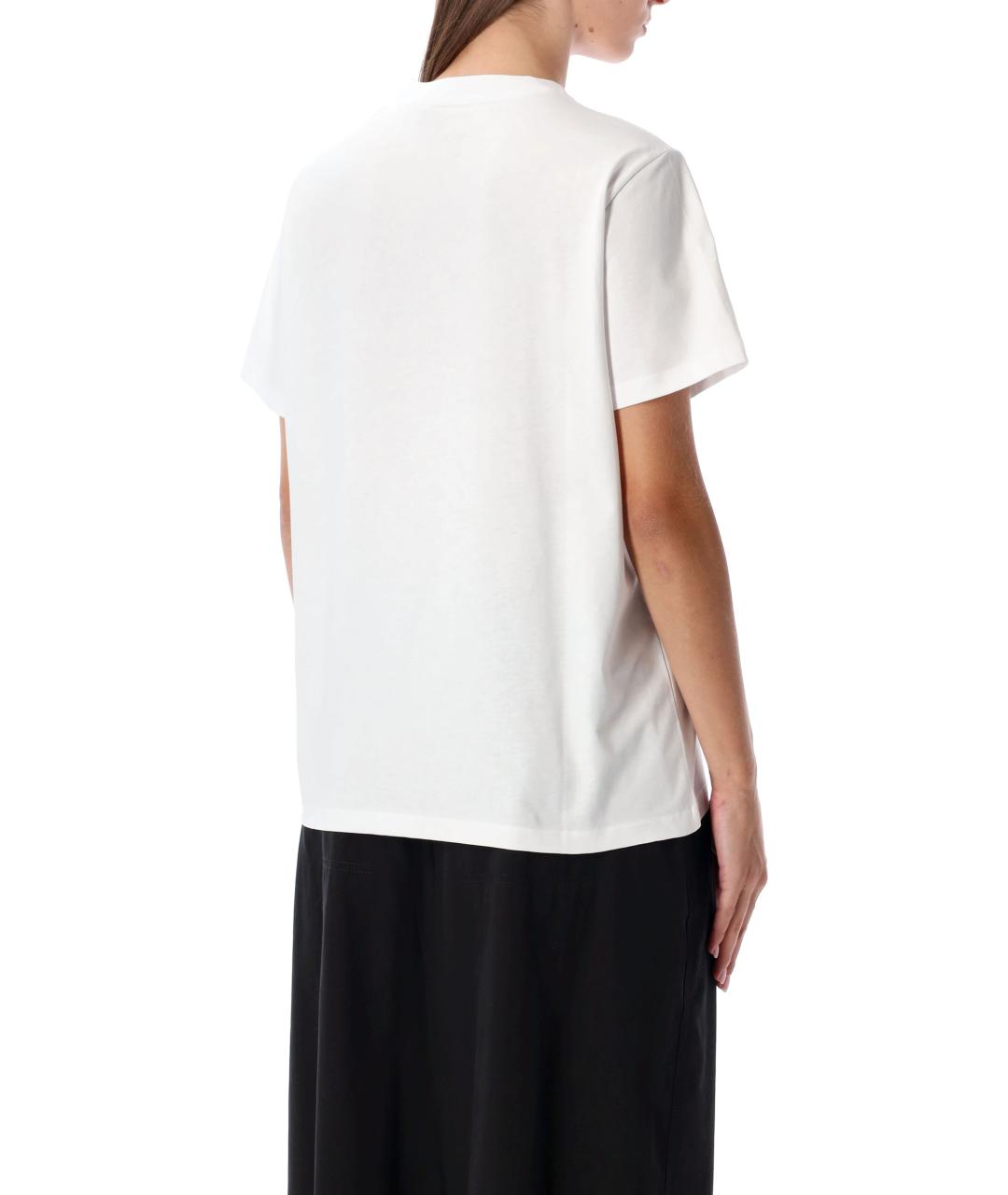 GANNI Белая хлопковая футболка, фото 3
