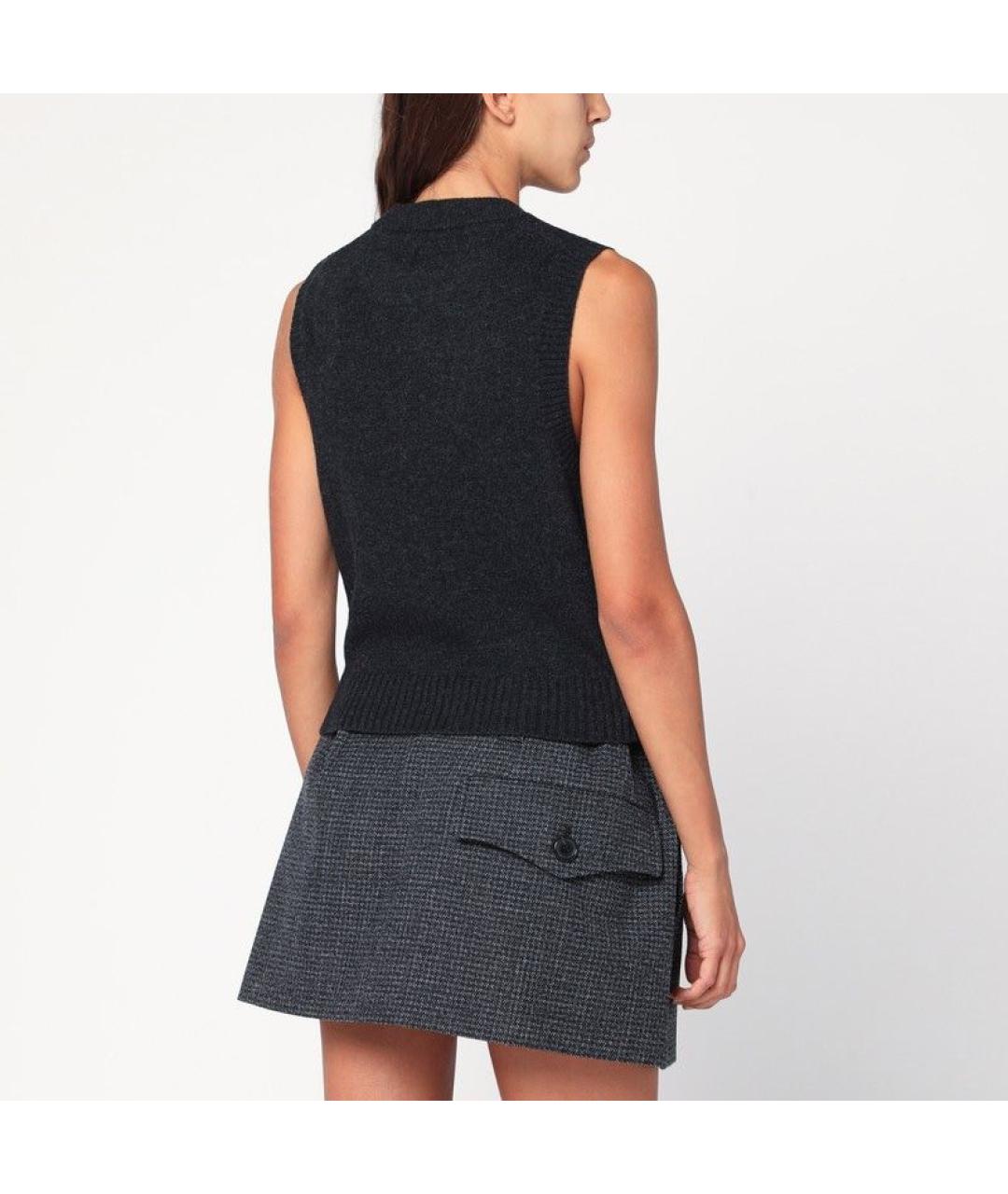 GANNI Серая шерстяная жилетка, фото 4