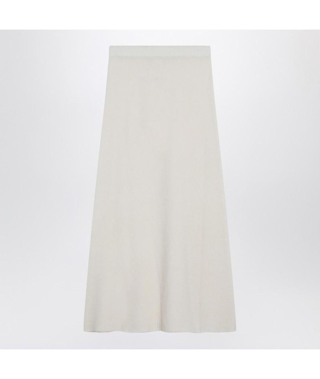 MAX MARA Белая кашемировая юбка миди, фото 2