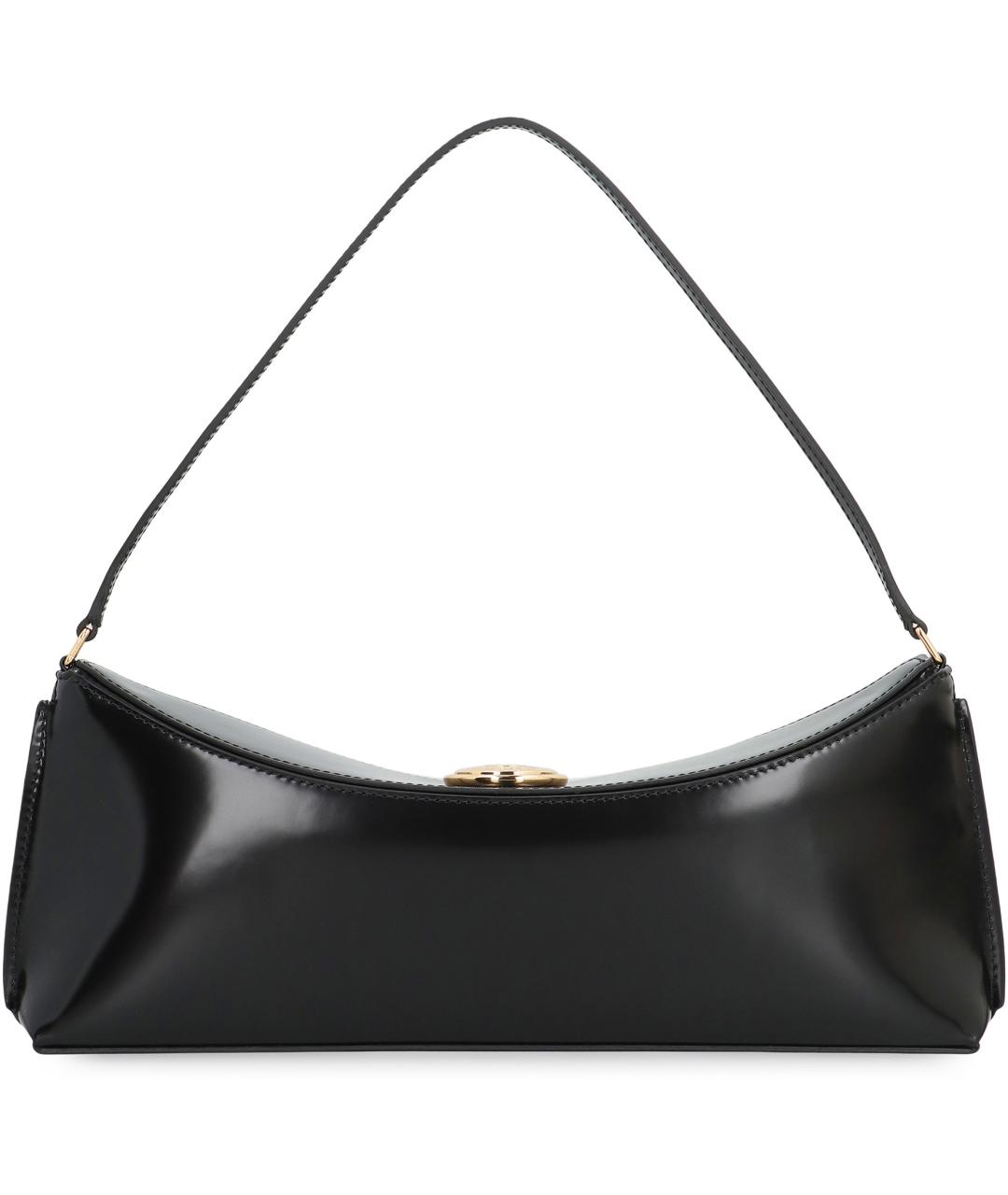 JACQUEMUS Черная кожаная сумка через плечо, фото 4