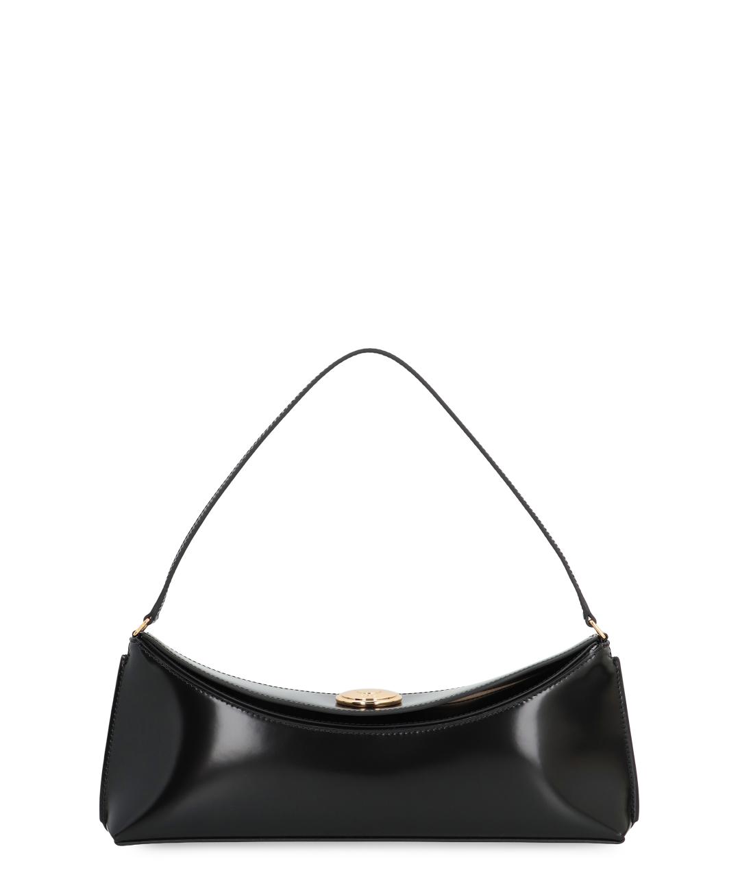 JACQUEMUS Черная кожаная сумка через плечо, фото 1