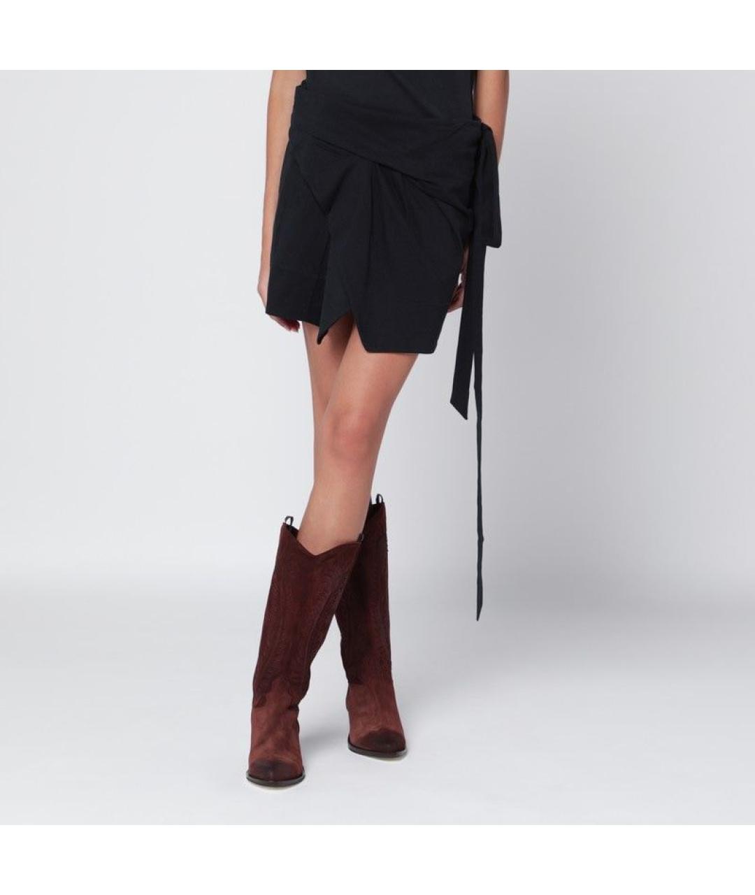 ISABEL MARANT Черная хлопковая юбка мини, фото 3