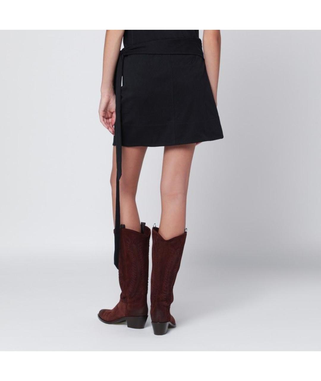 ISABEL MARANT Черная хлопковая юбка мини, фото 2