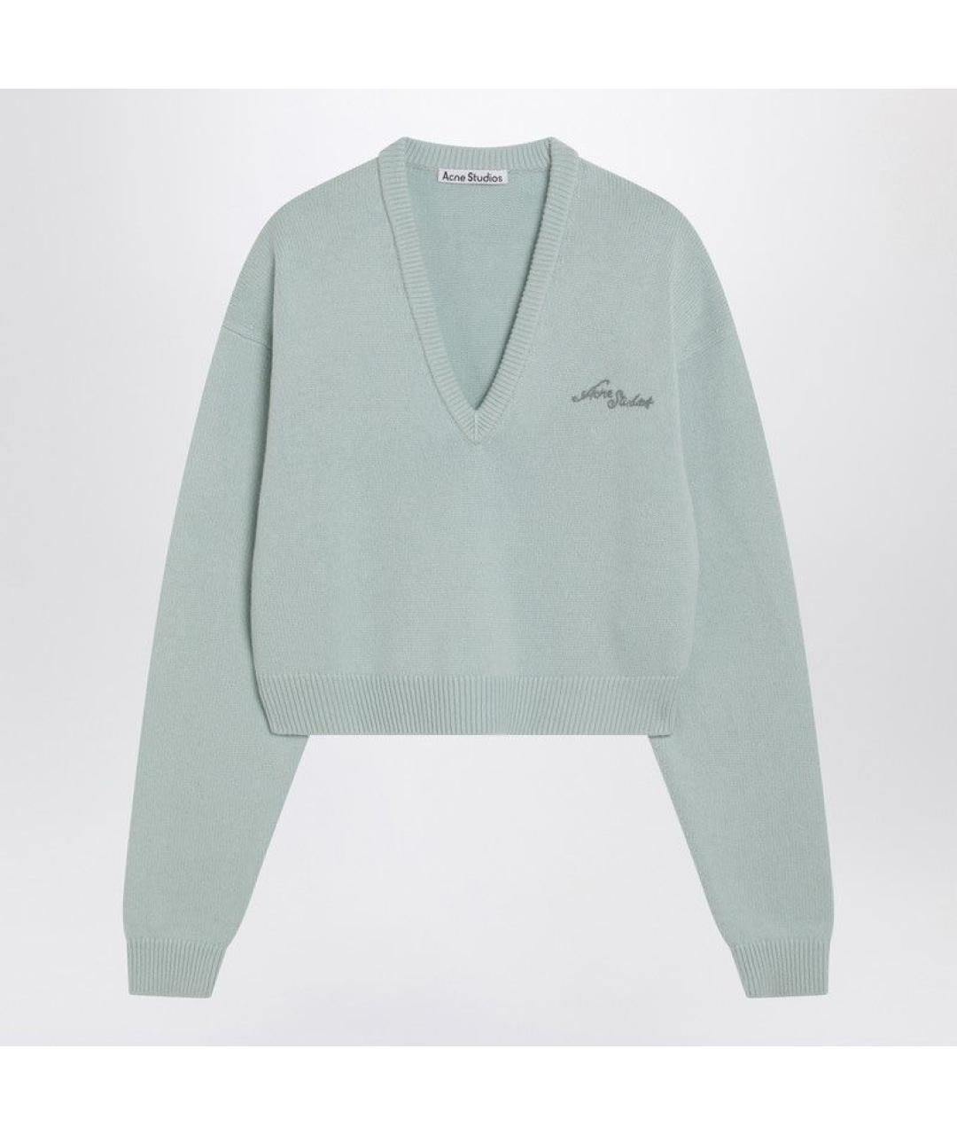 ACNE STUDIOS Зеленый шерстяной джемпер / свитер, фото 3