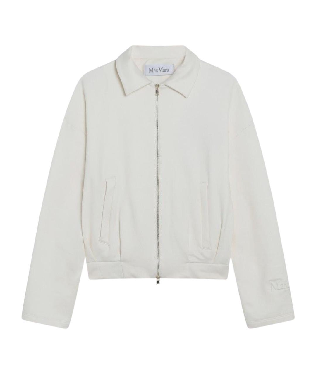 MAX MARA Белая шелковая куртка, фото 1