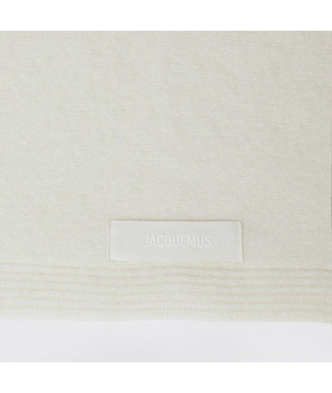 JACQUEMUS Бежевый шерстяной шарф, фото 2