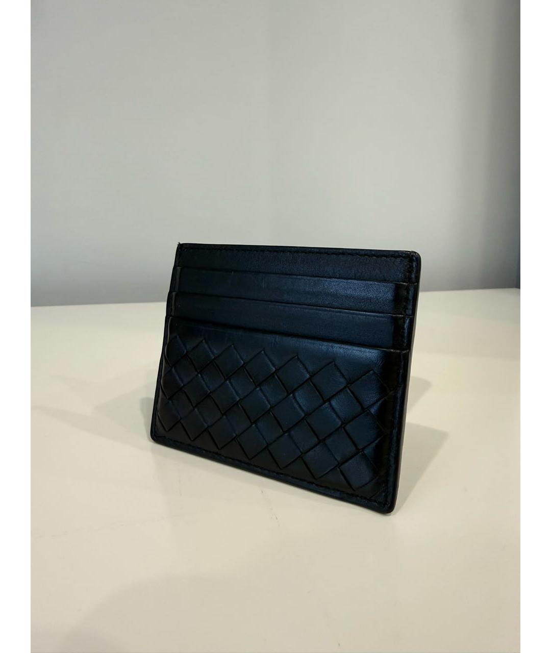 BOTTEGA VENETA Черный кожаный кардхолдер, фото 8