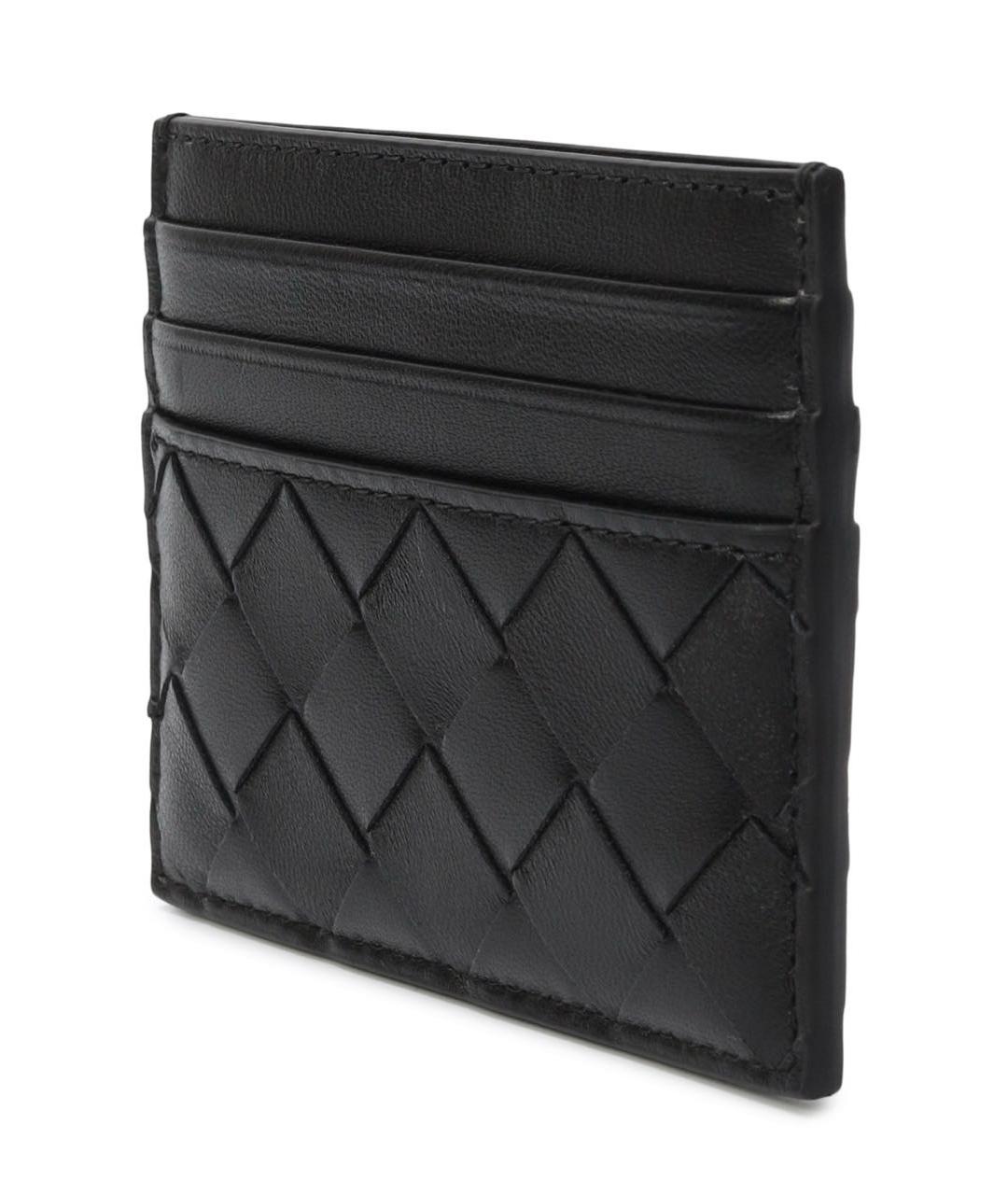 BOTTEGA VENETA Черный кожаный кардхолдер, фото 3
