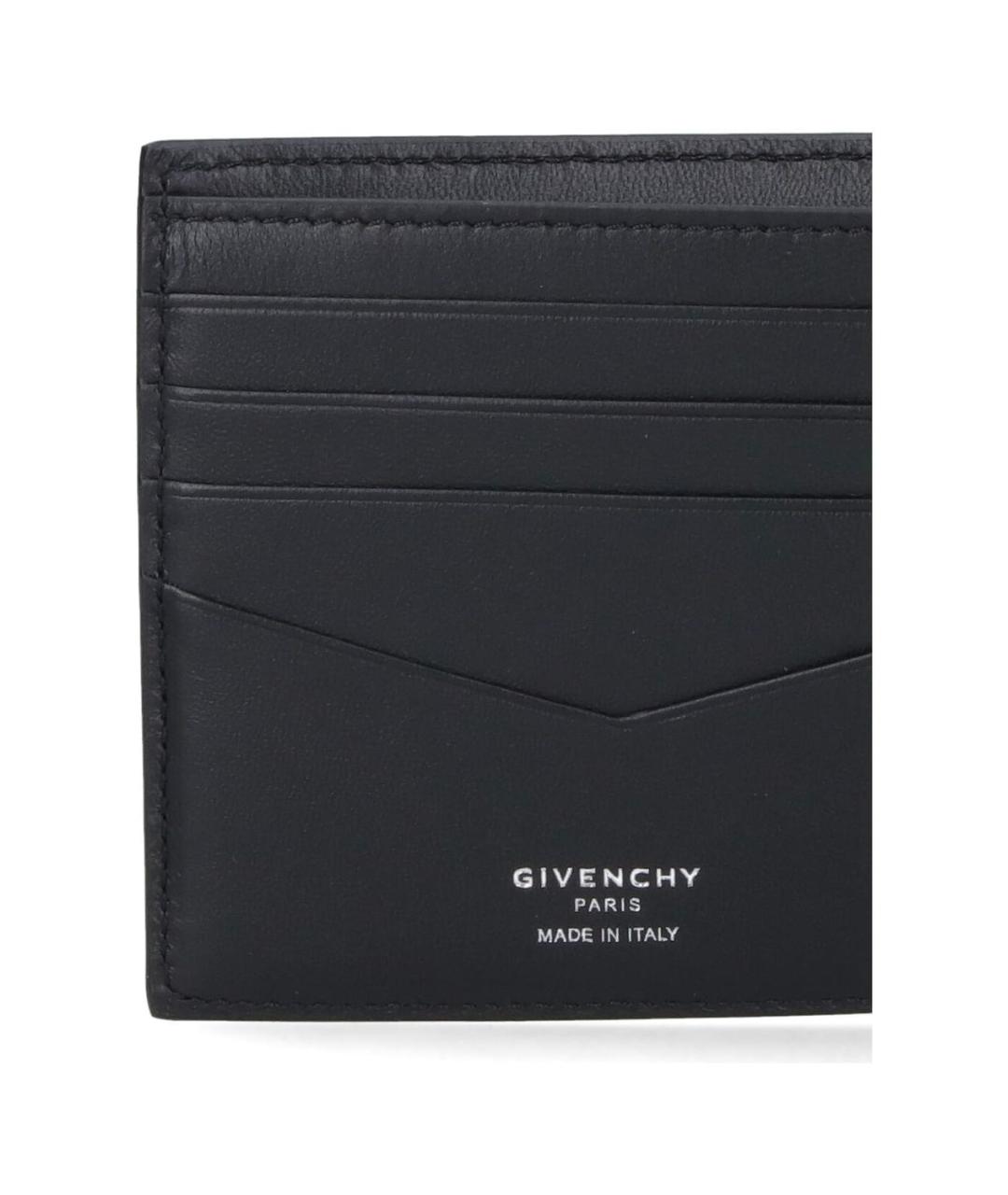 GIVENCHY Черный кожаный кошелек, фото 4