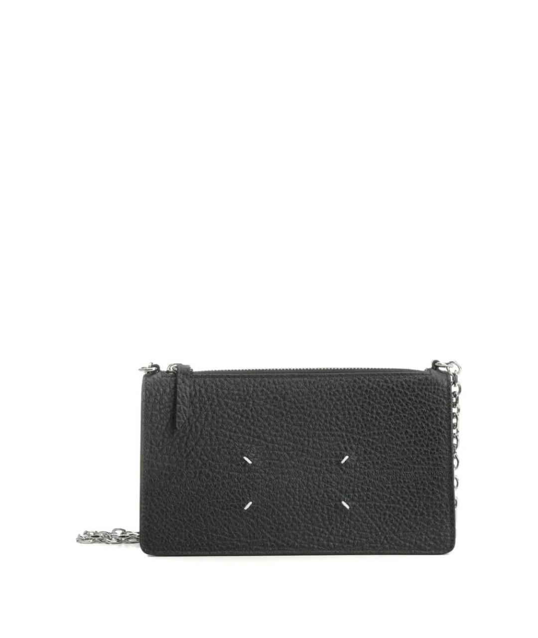 MAISON MARGIELA Черный кожаный кошелек, фото 2