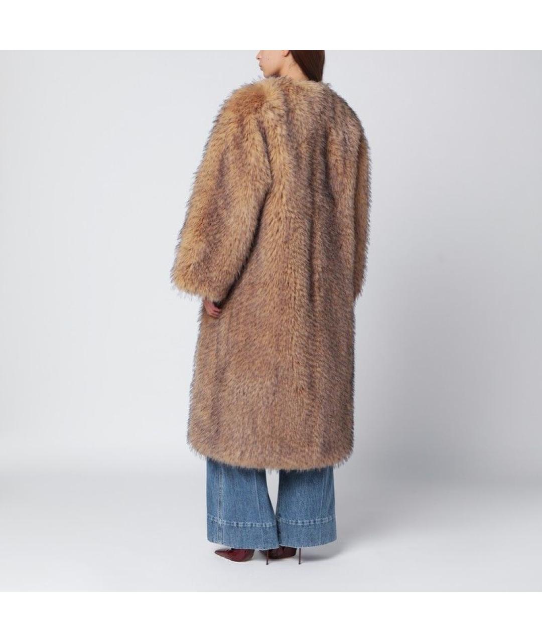 ROTATE Бежевая полиэстеровая шуба, фото 3