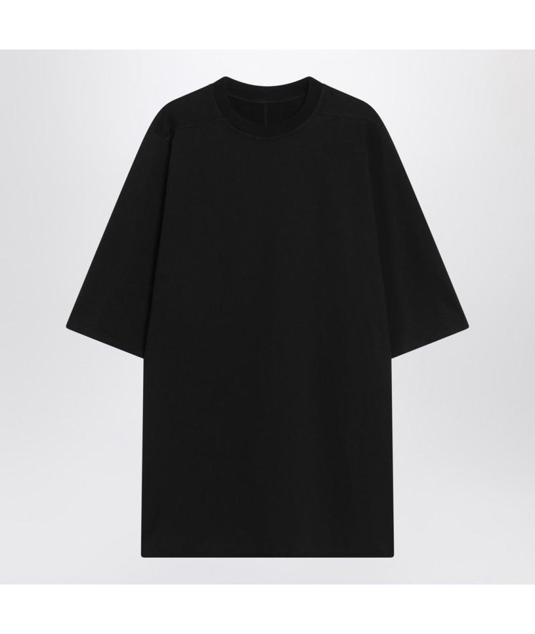 RICK OWENS Черная хлопковая футболка, фото 3