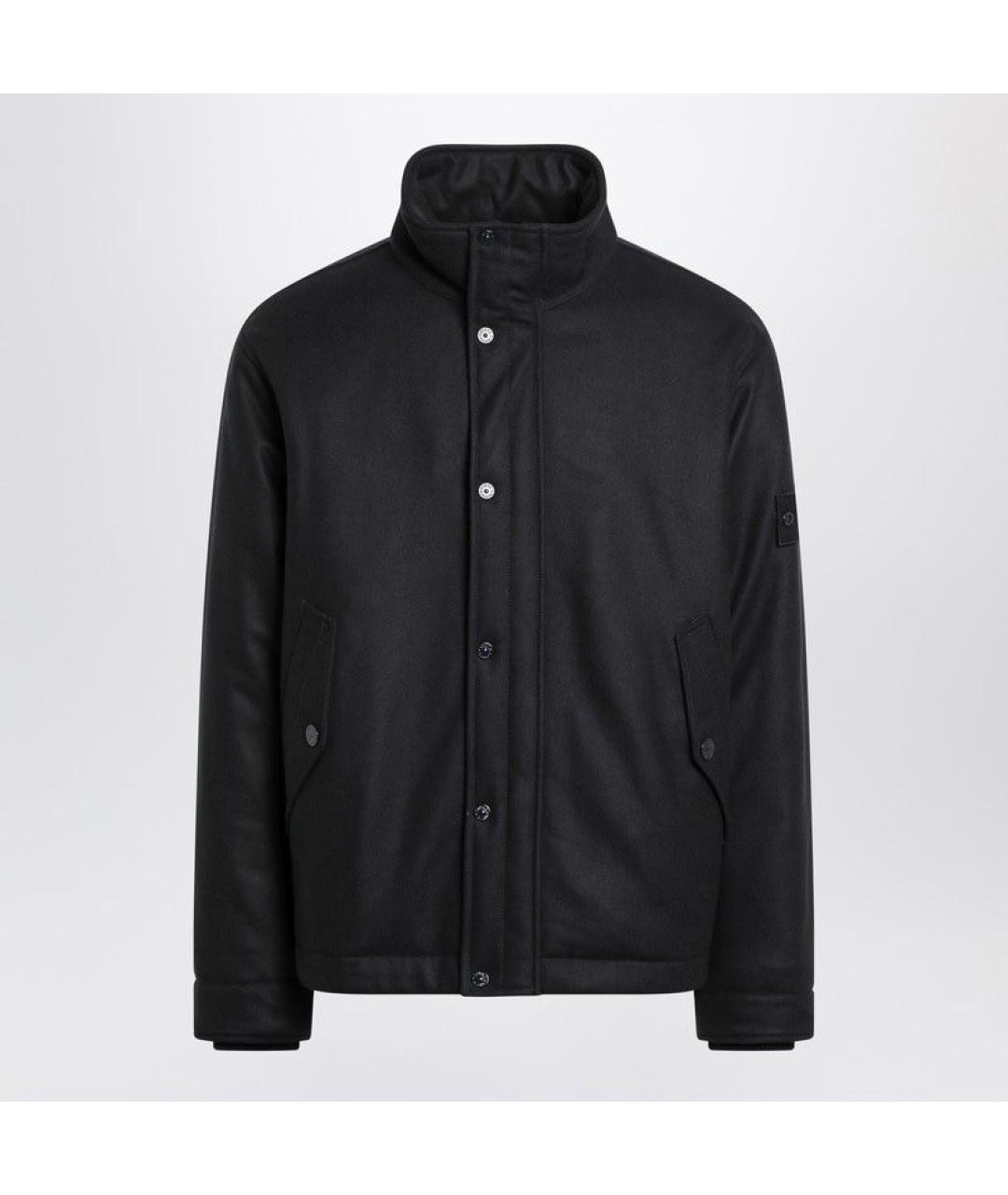 STONE ISLAND Темно-синяя шерстяная куртка, фото 3