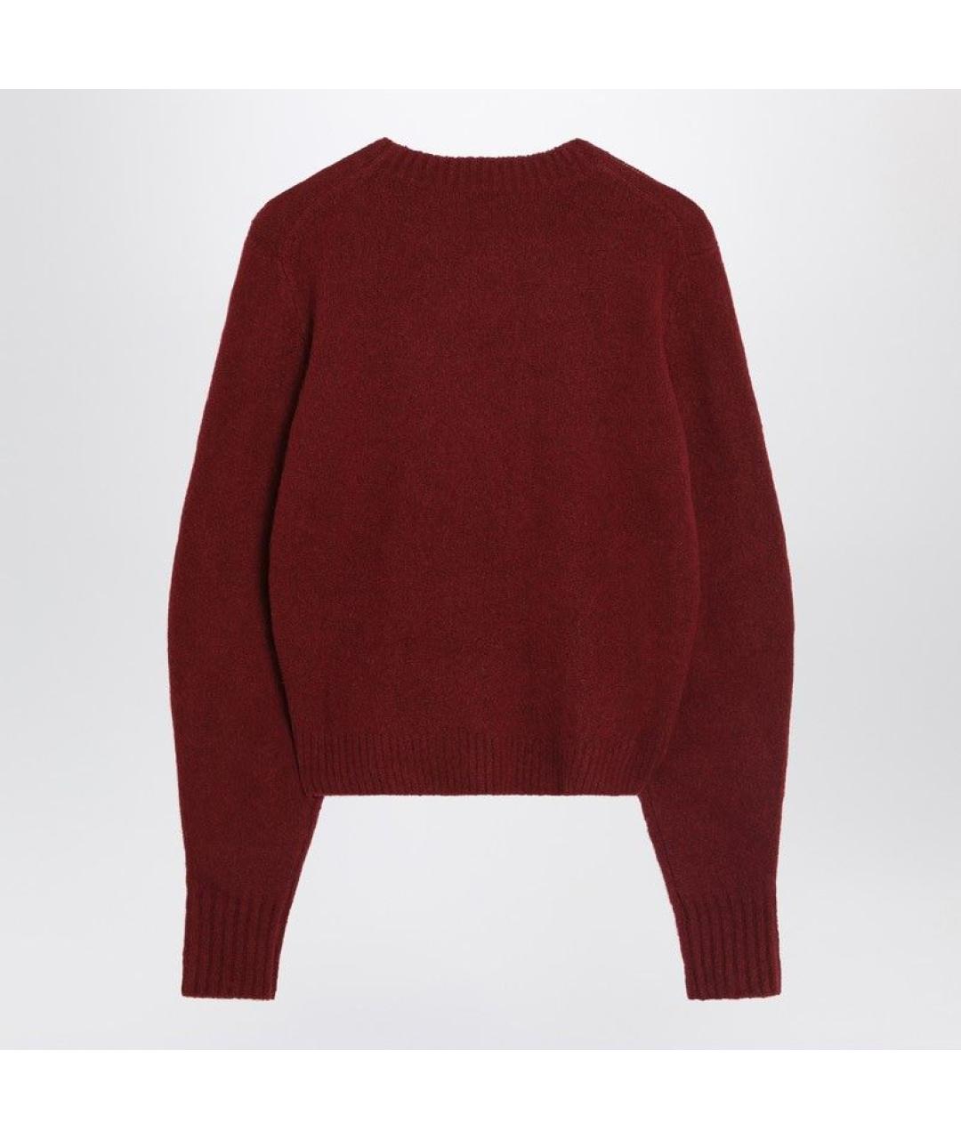 MAX MARA Бордовый кашемировый джемпер / свитер, фото 2