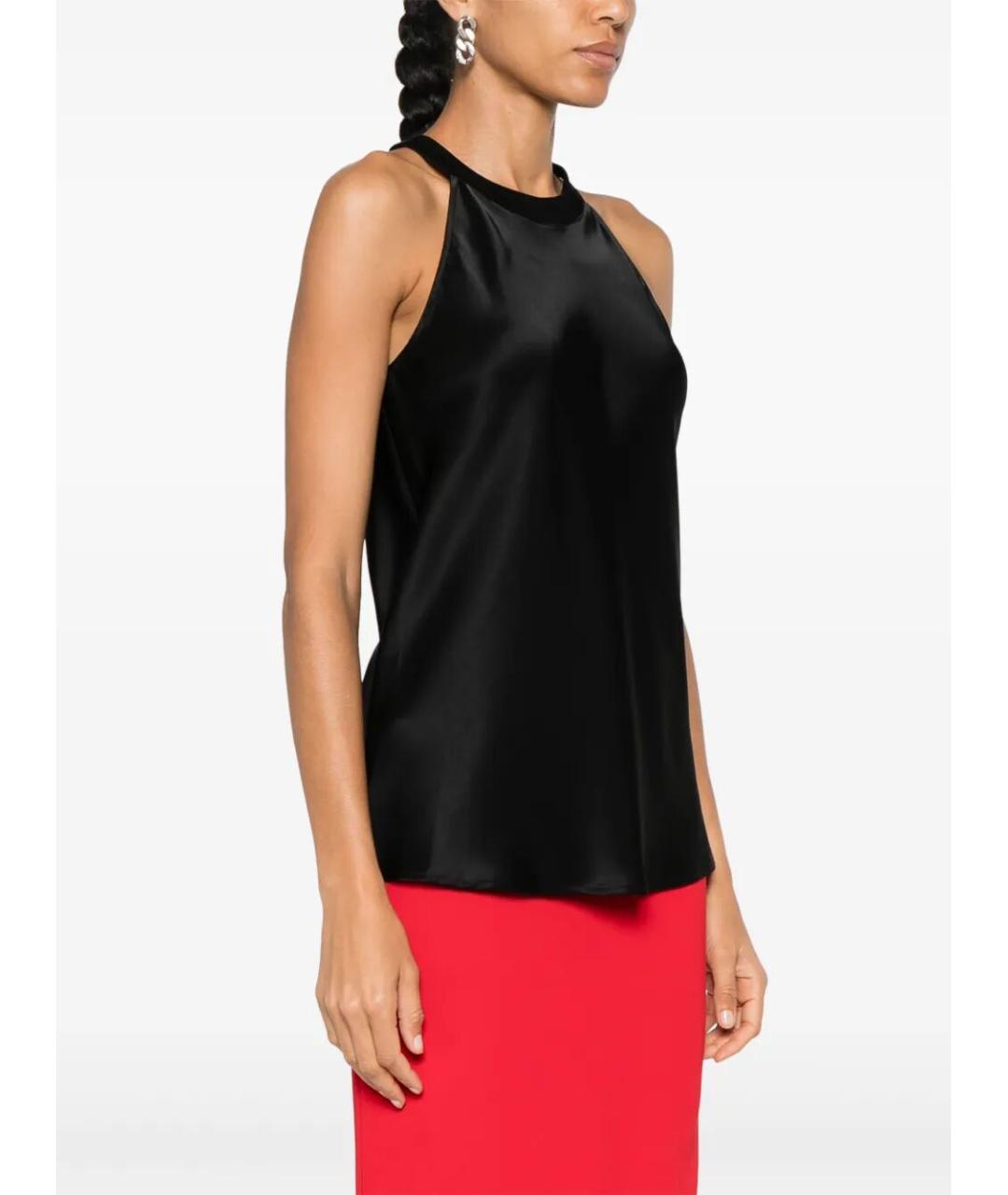 PINKO Черная полиэстеровая майка, фото 4