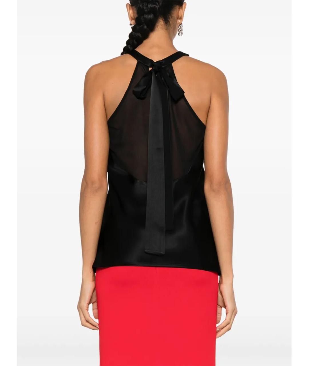 PINKO Черная полиэстеровая майка, фото 2