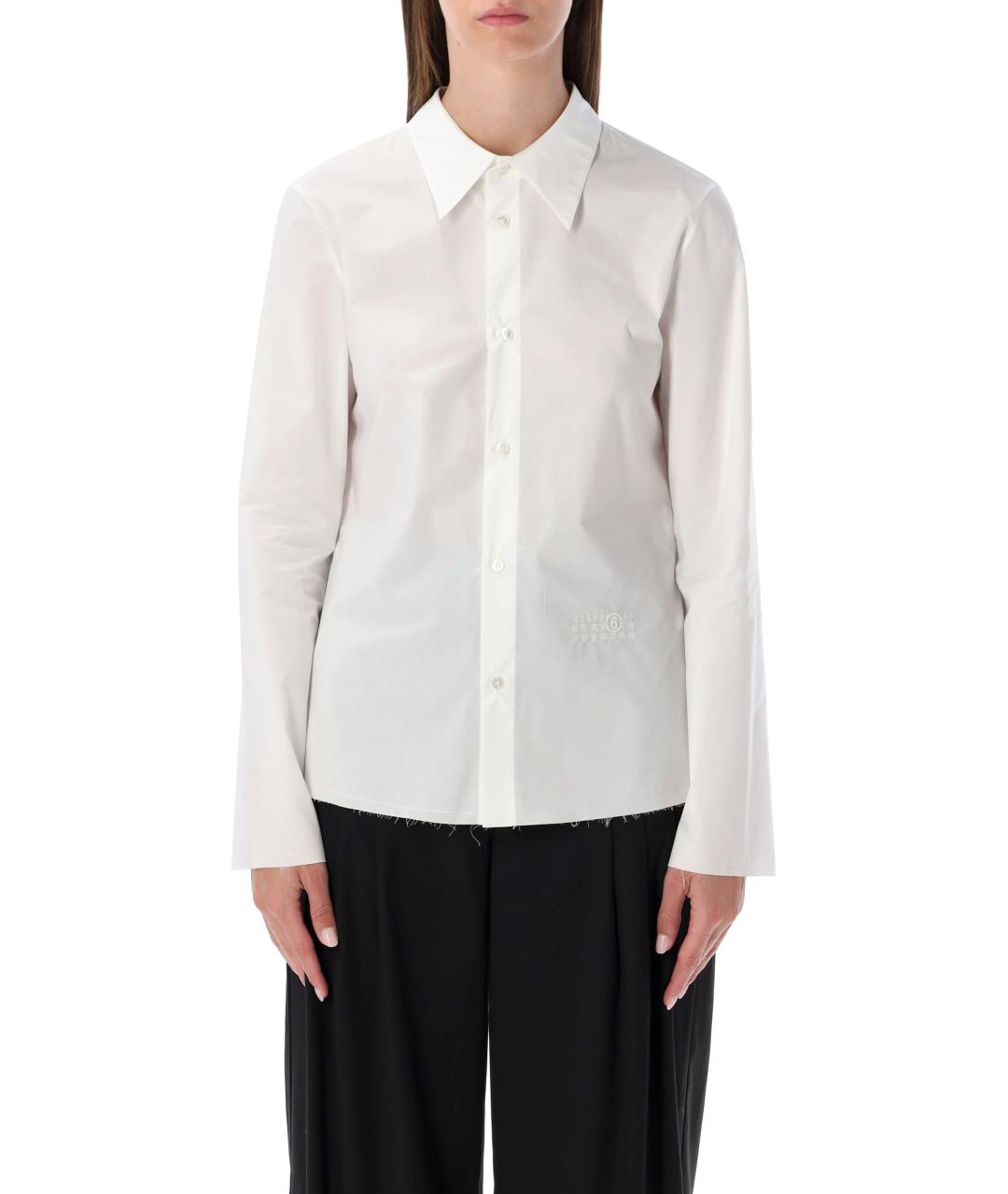 MM6 MAISON MARGIELA Белая хлопковая рубашка, фото 2