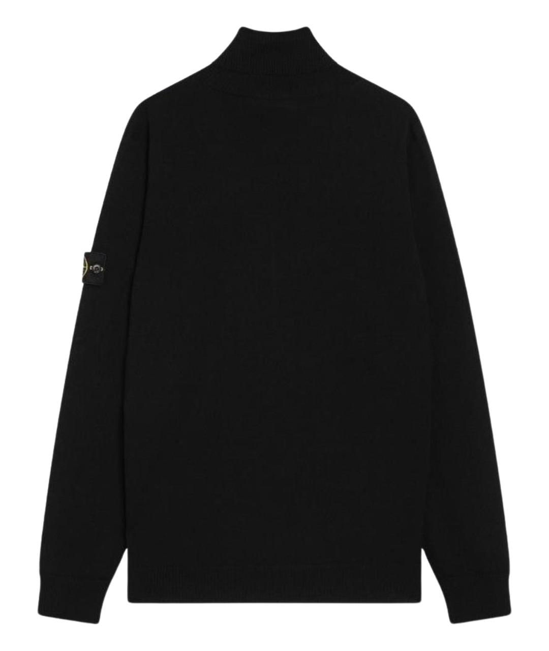 STONE ISLAND Черный шерстяной джемпер / свитер, фото 2