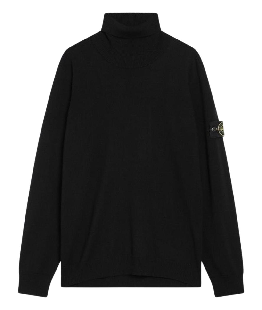 STONE ISLAND Черный шерстяной джемпер / свитер, фото 1