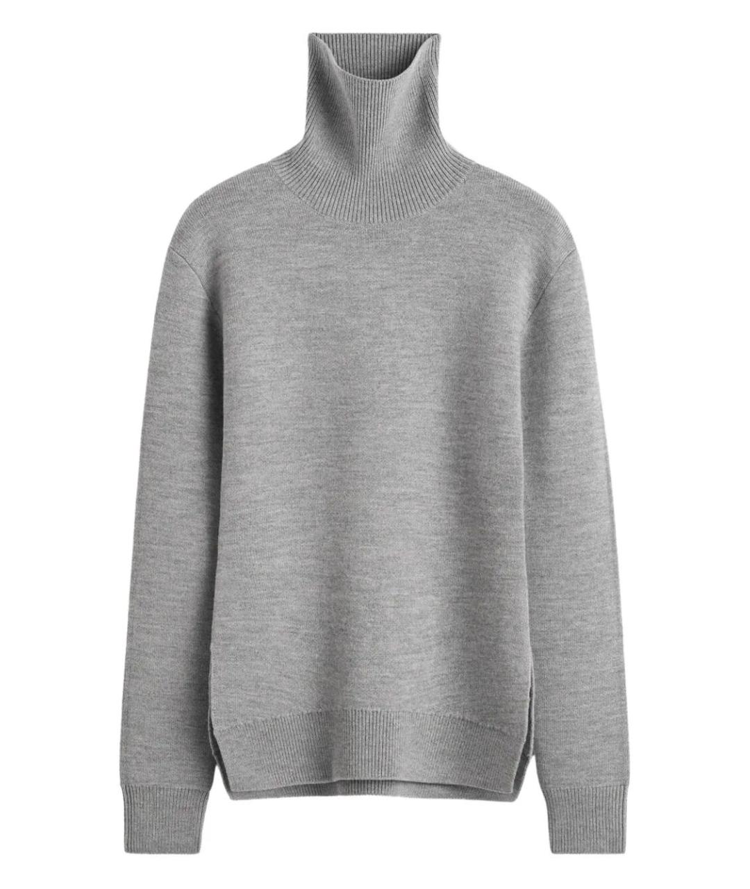 TOTEME Серый шерстяной джемпер / свитер, фото 1